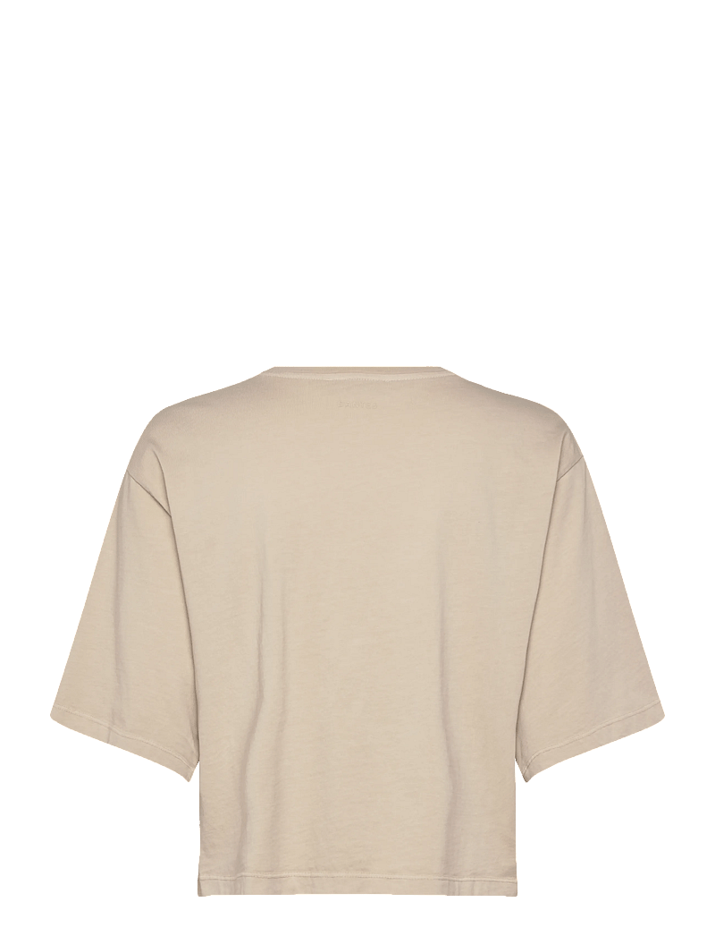 Dante6 - Dante6-Maimu loose fit cropped logo tee - crop tops - porcelain beige - 1