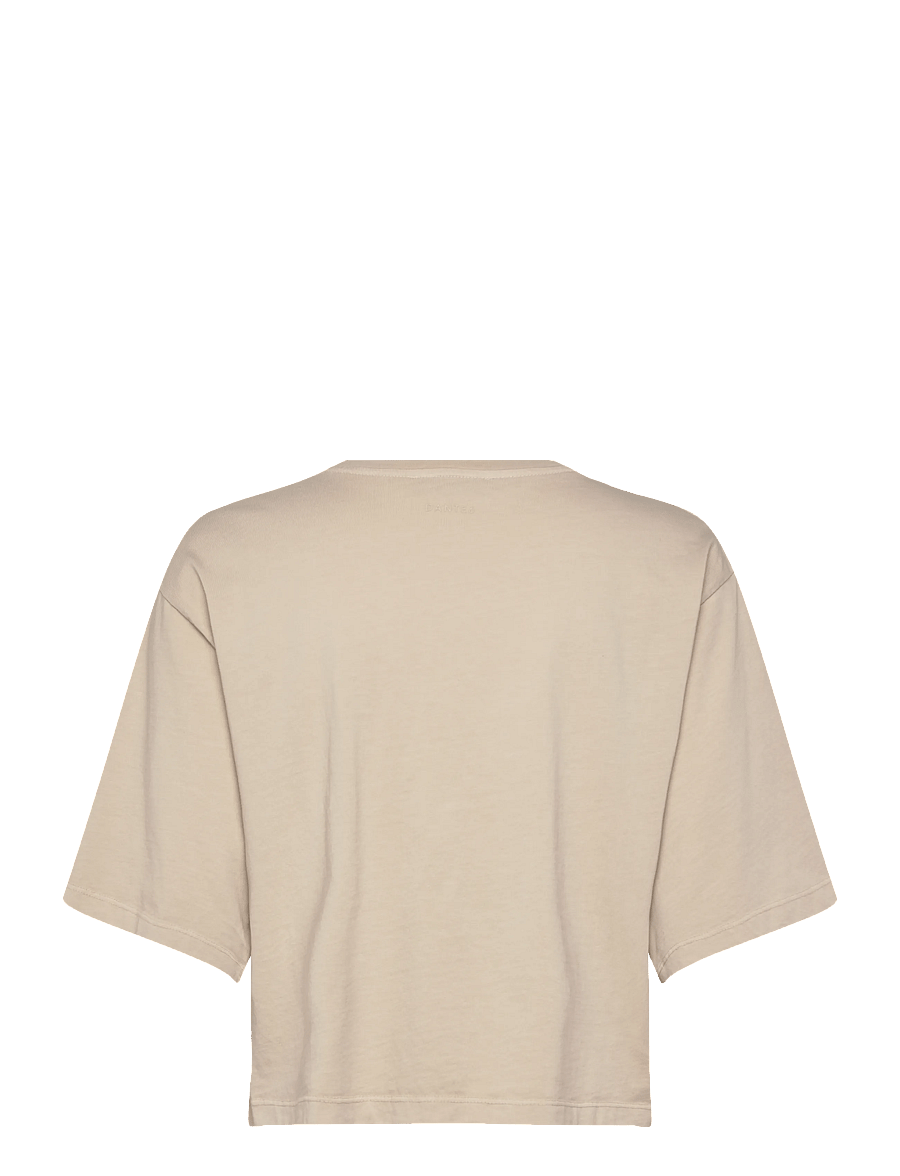 Dante6 - Dante6-Maimu loose fit cropped logo tee - crop tops - porcelain beige - 2