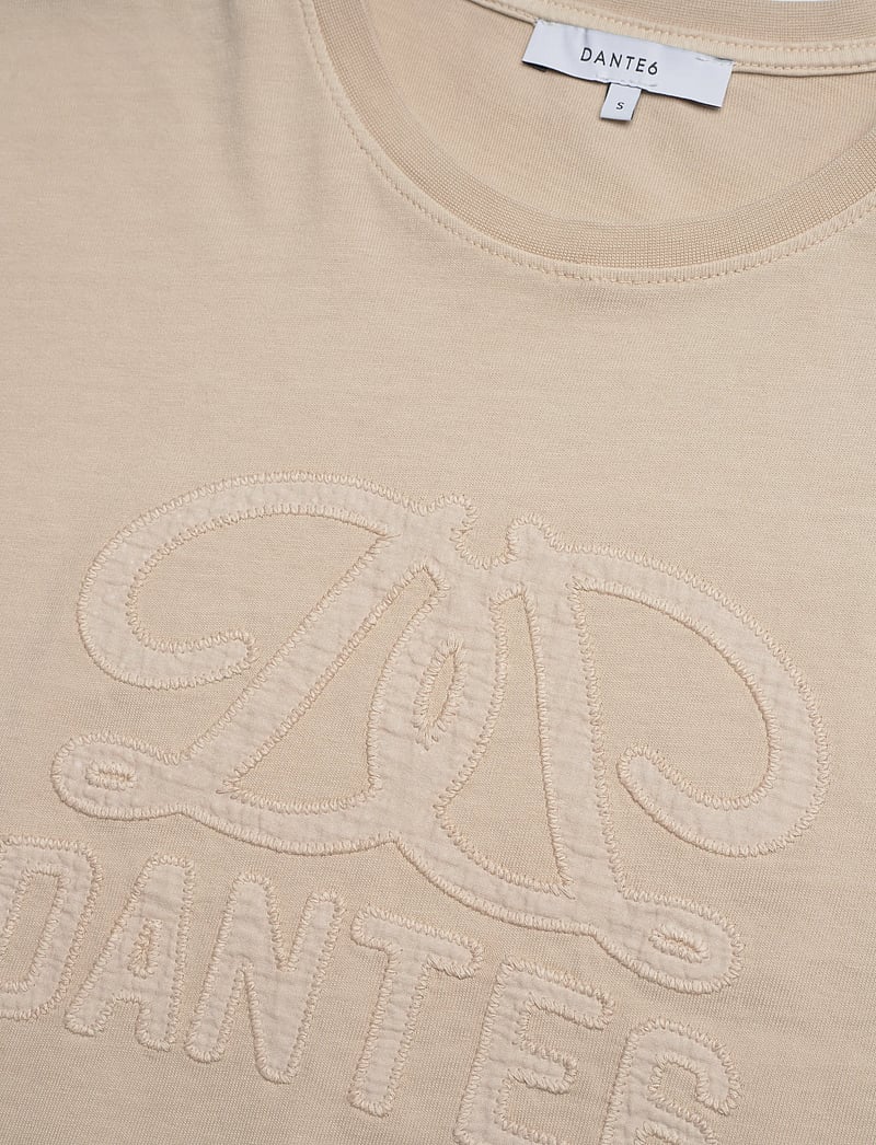 Dante6 - Dante6-Maimu loose fit cropped logo tee - crop tops - porcelain beige - 2