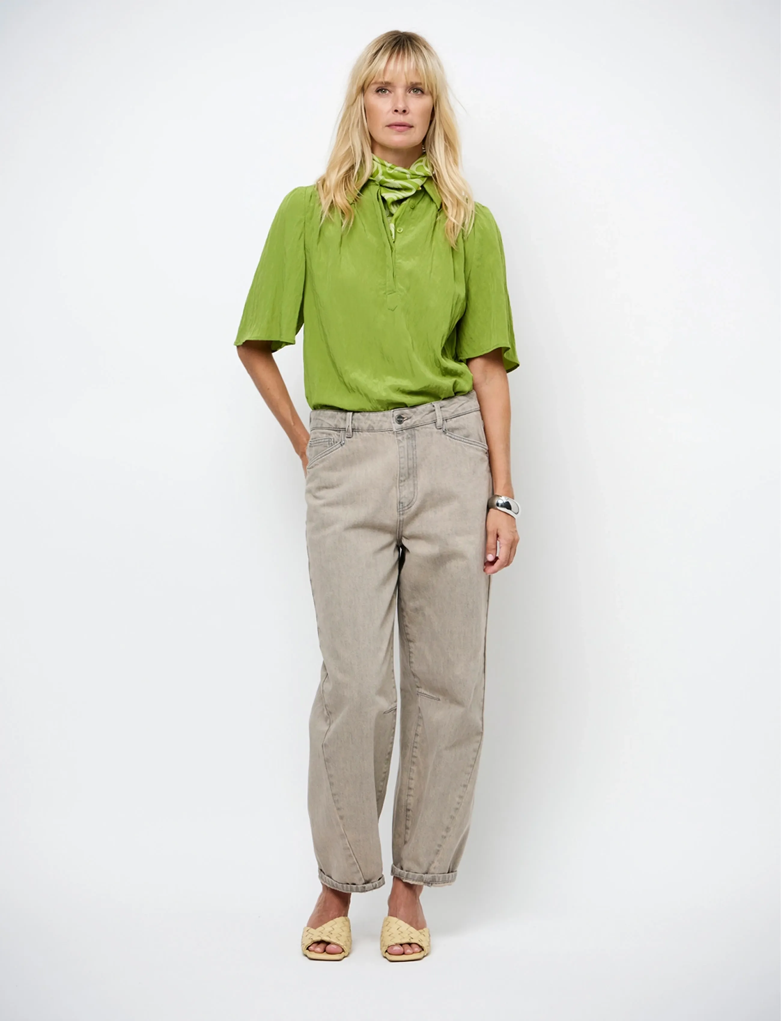 Dante6 Dante6-Monogram scarf - Dante6 - GREEN LUSH / green