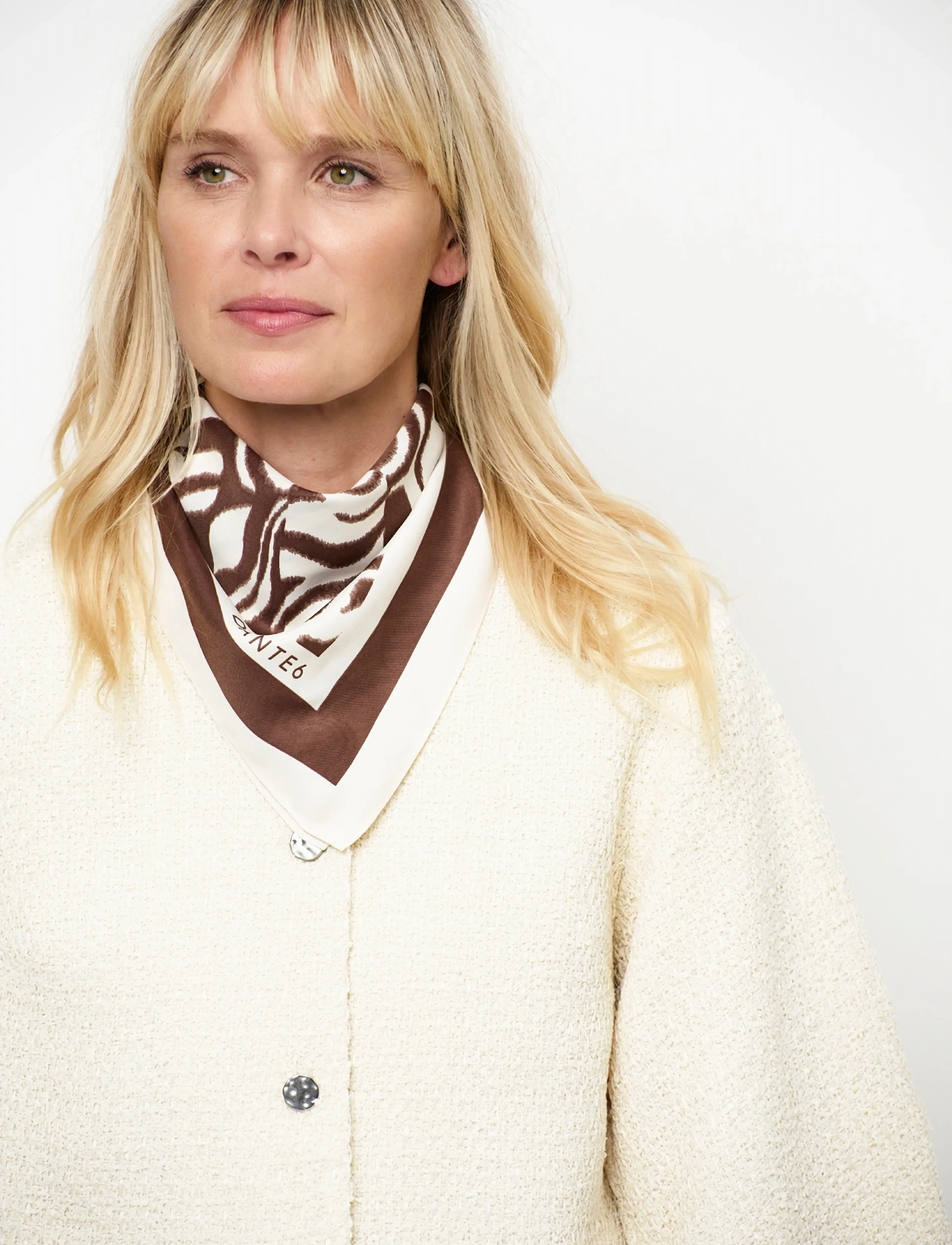 Dante6 - Dante6-Arlo animalistic printed scarf - alltags-style - brown/cream - 3