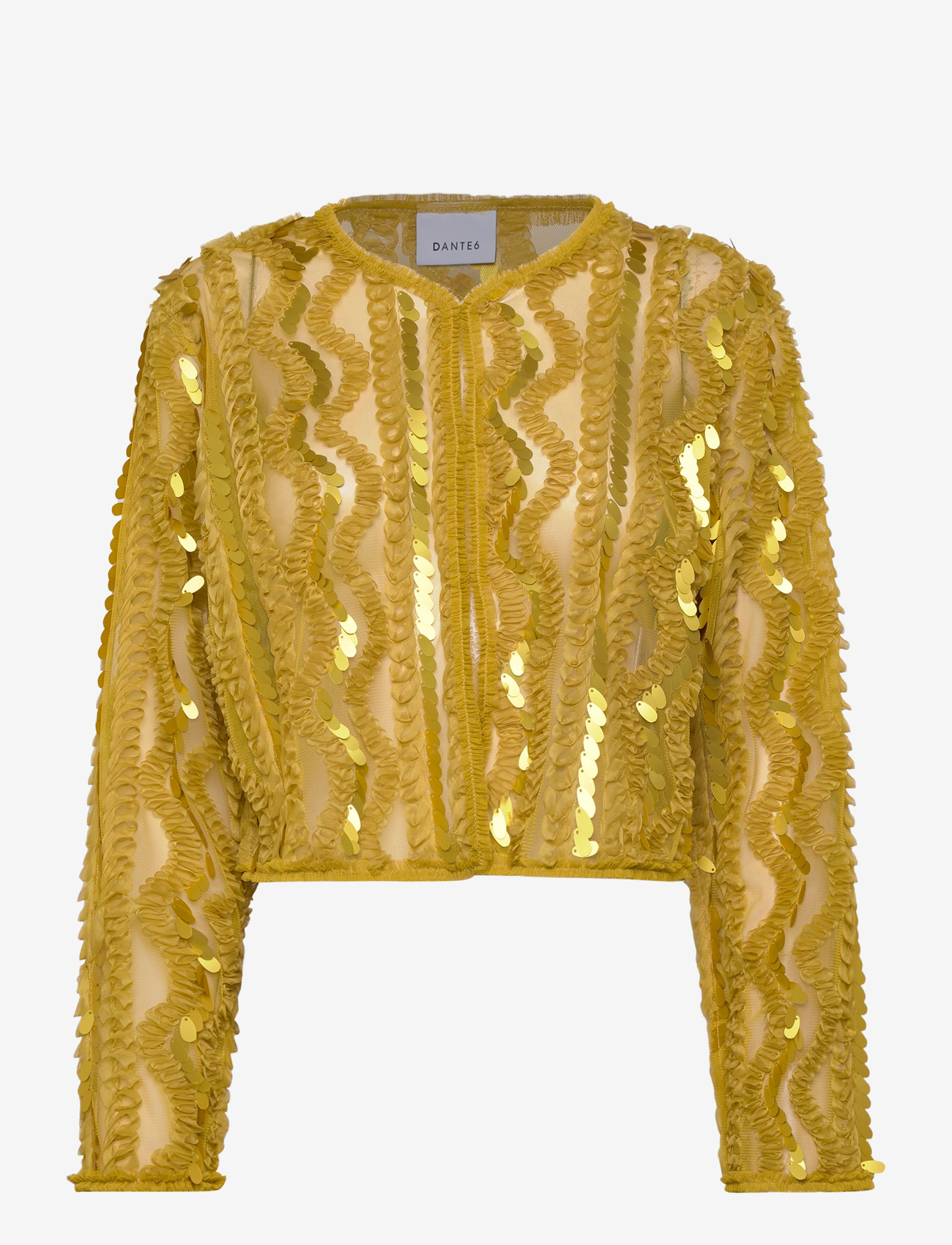 Dante6 - Dante6-Marceline sequins jacket - vårjakker - solar lime - 1
