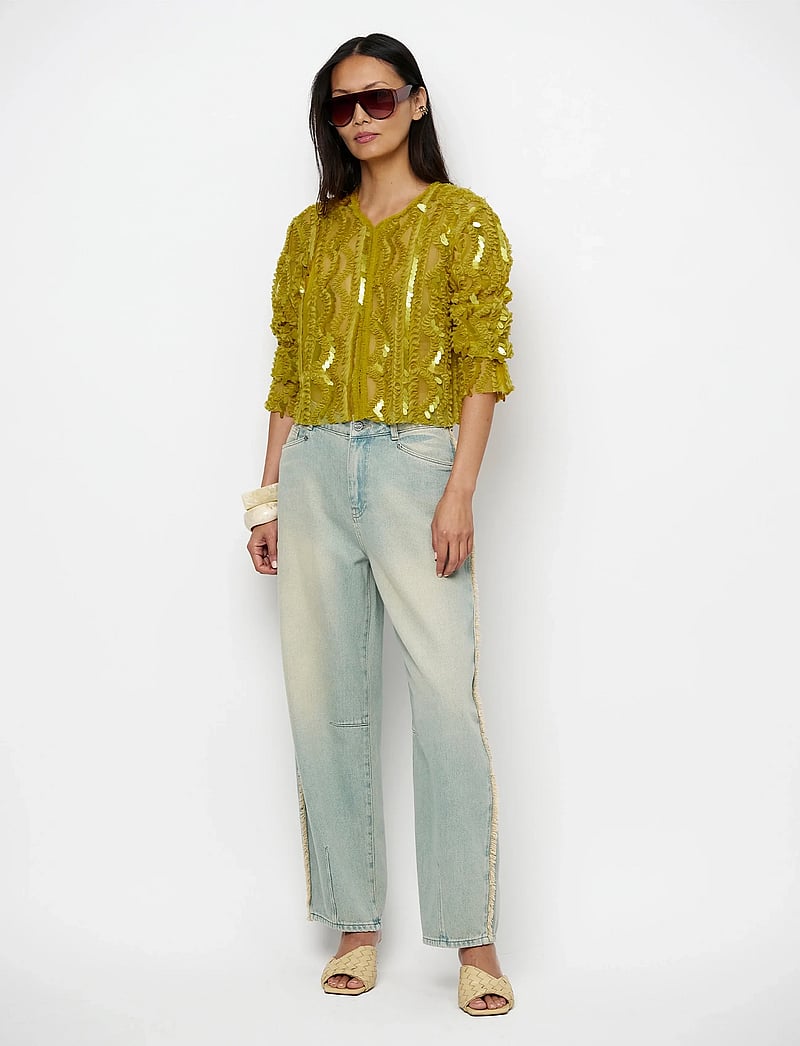 Dante6 - Dante6-Marceline sequins jacket - vårjakker - solar lime - 0