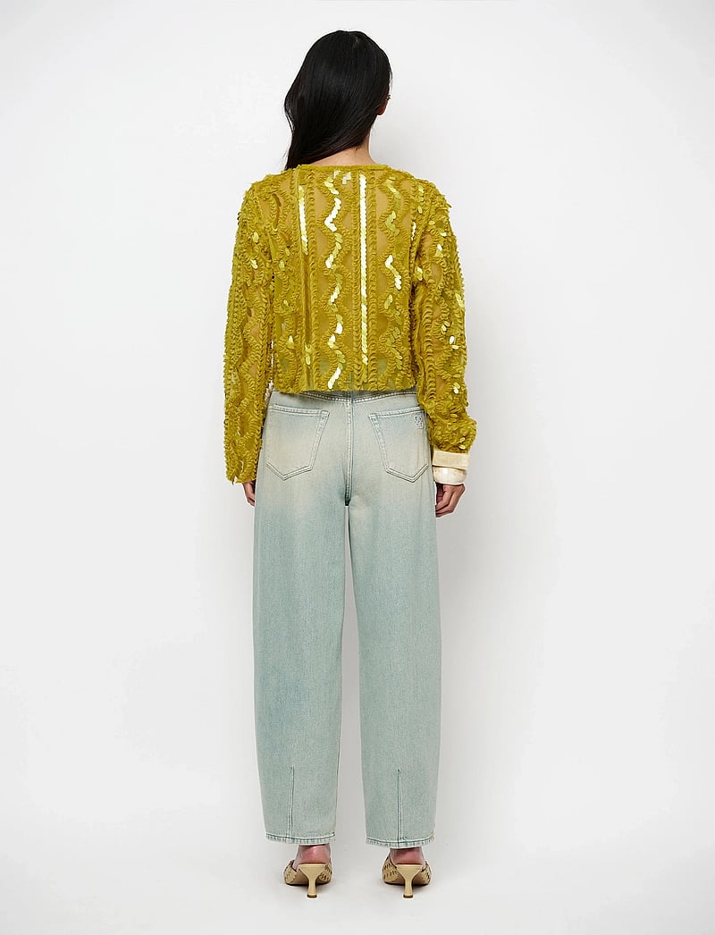 Dante6 - Dante6-Marceline sequins jacket - vårjakker - solar lime - 4