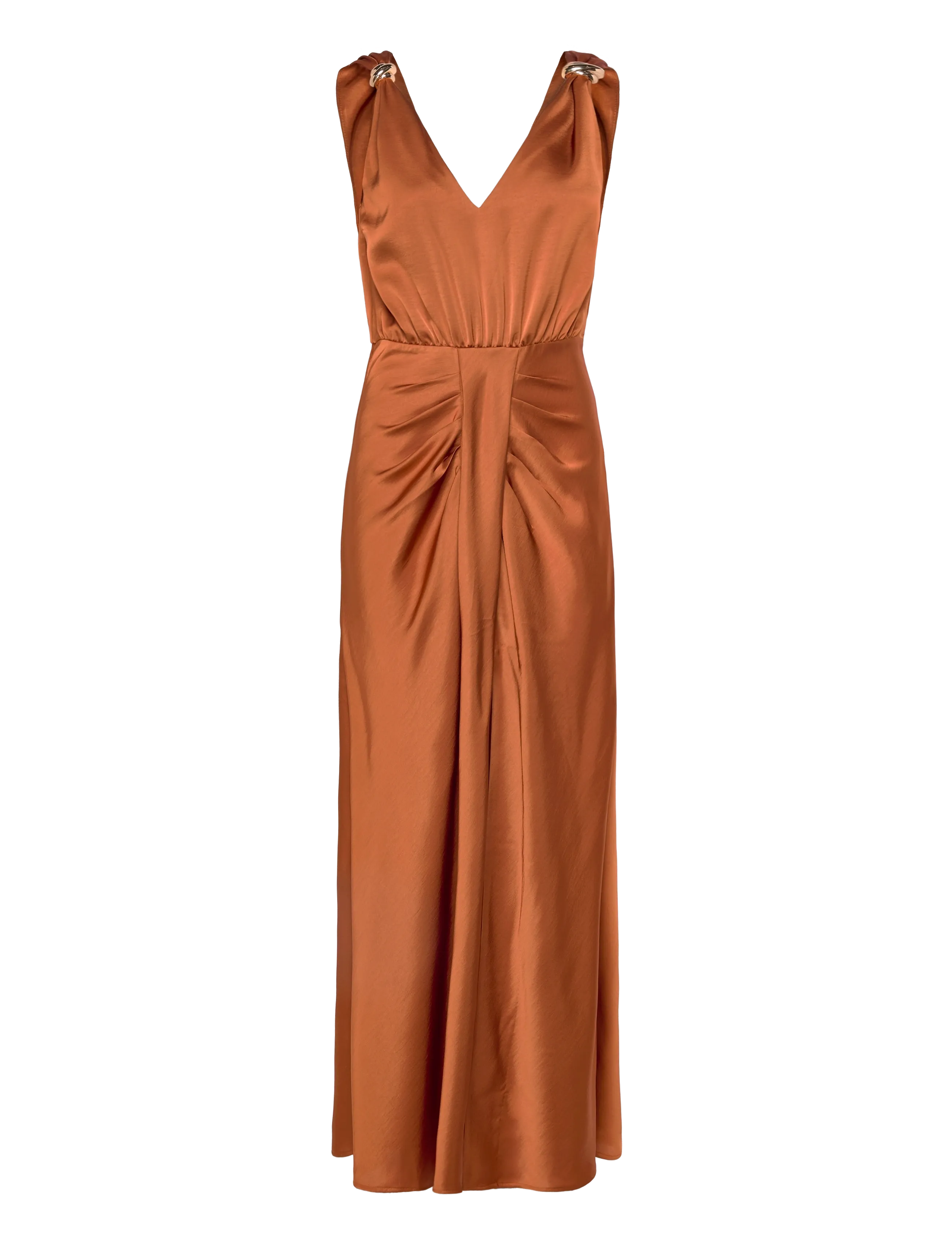 DANTE6 Dante6-Marcia Satin Maxi Kleid Orange - 34 - Damen