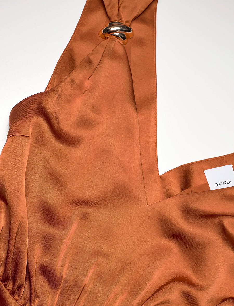 Dante6 - Dante6-Marcia satin maxi dress - maxikleider - sunset orange - 5