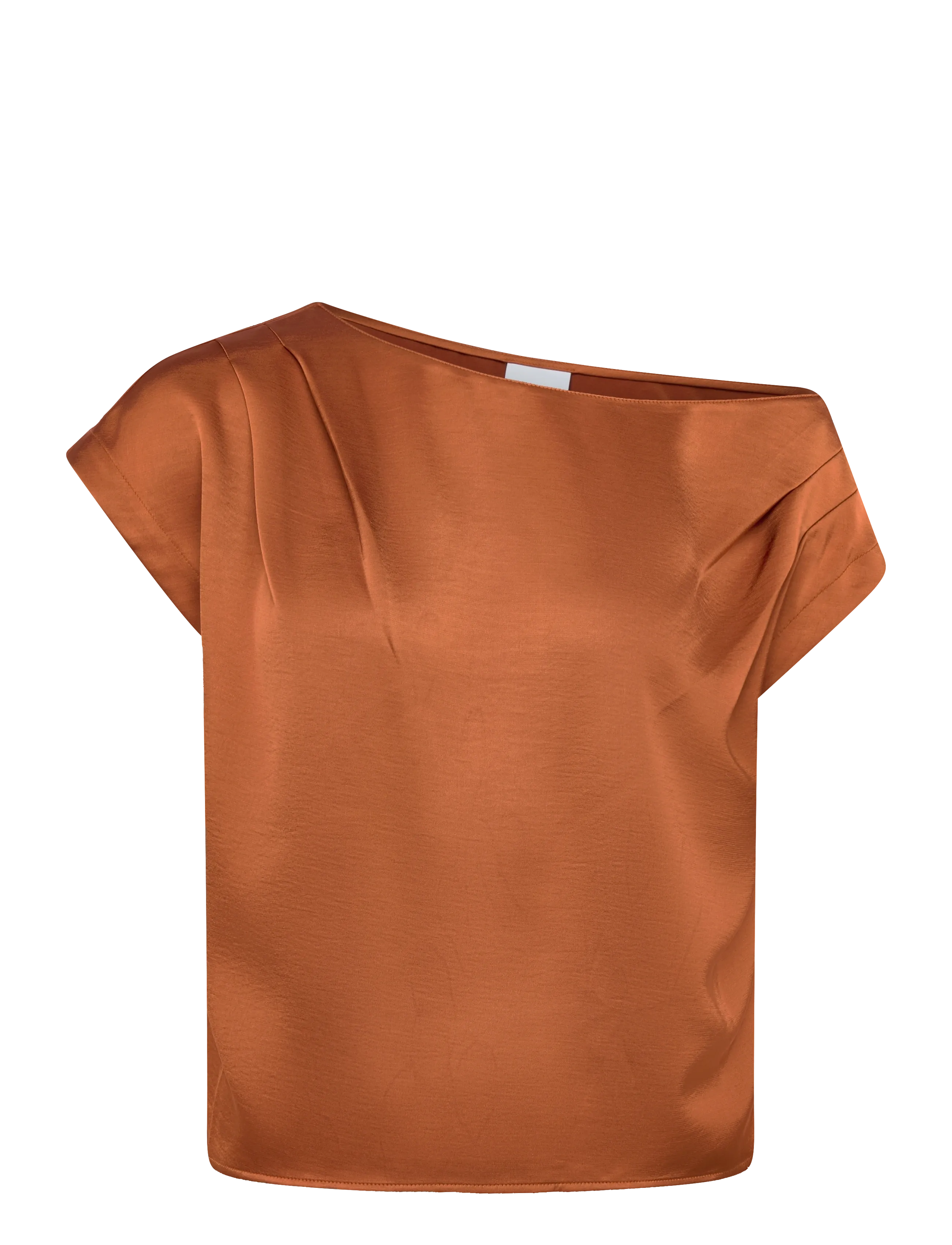 Dante6 Dante6-Roam satin drapey top - Clothing - SUNSET ORANGE / orange