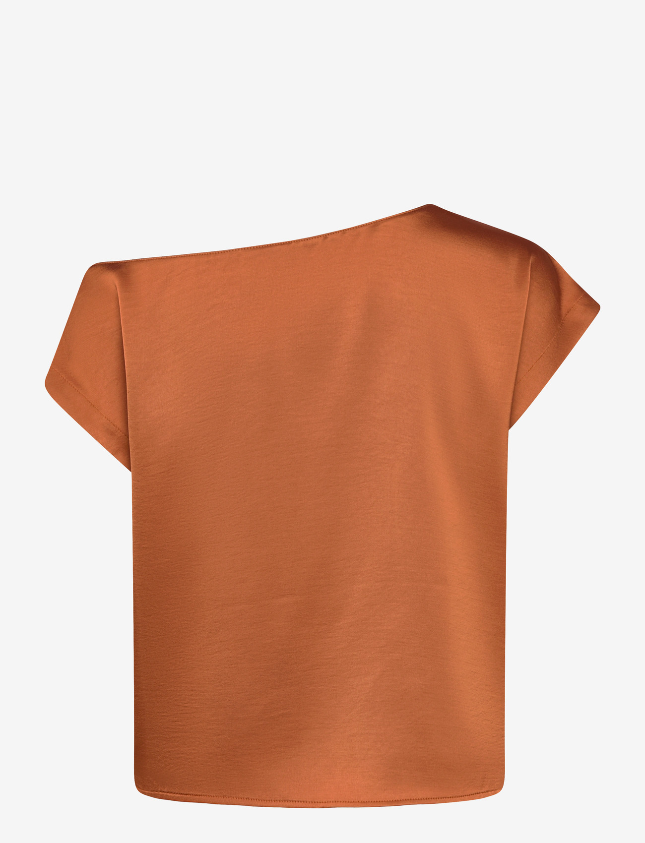 Dante6 - Dante6-Roam satin drapey top - crop tops - sunset orange - 2