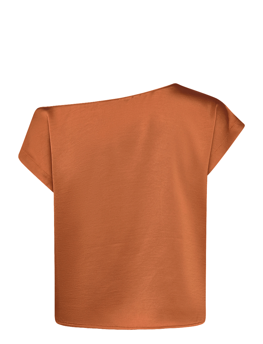 Dante6 - Dante6-Roam satin drapey top - nabapluusid - sunset orange - 2