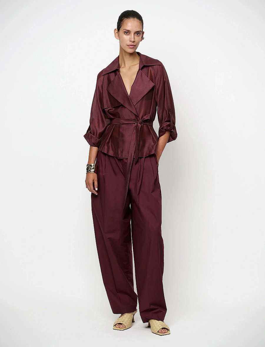 Dante6 - Dante6-Svea short trench blazer - blazer mit gürtel - cacao berry - 0