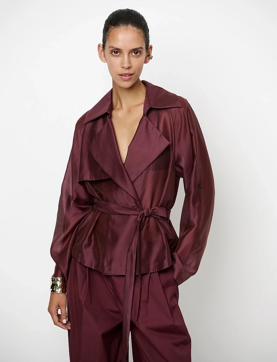 Dante6 - Dante6-Svea short trench blazer - blazer mit gürtel - cacao berry - 4