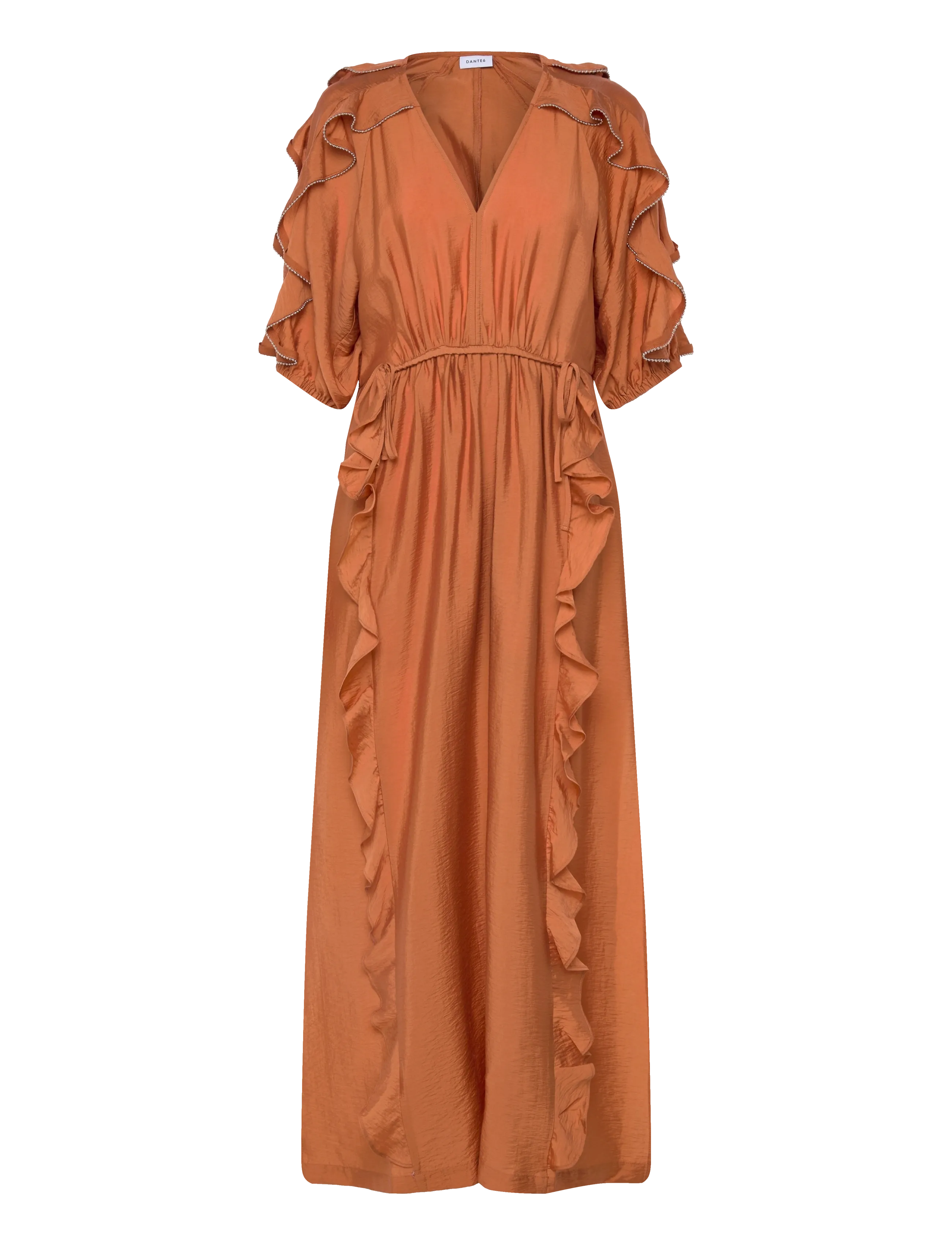 DANTE6 Dante6-Anzur Embellished Maxi Kleid Orange - 36 - Damen
