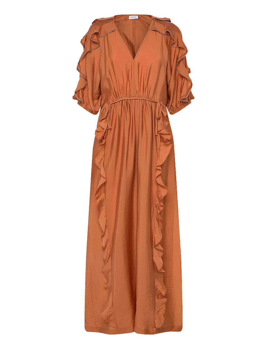 Dante6 - Dante6-Anzur embellished maxi dress - maxi kjoler - sunset orange - 1