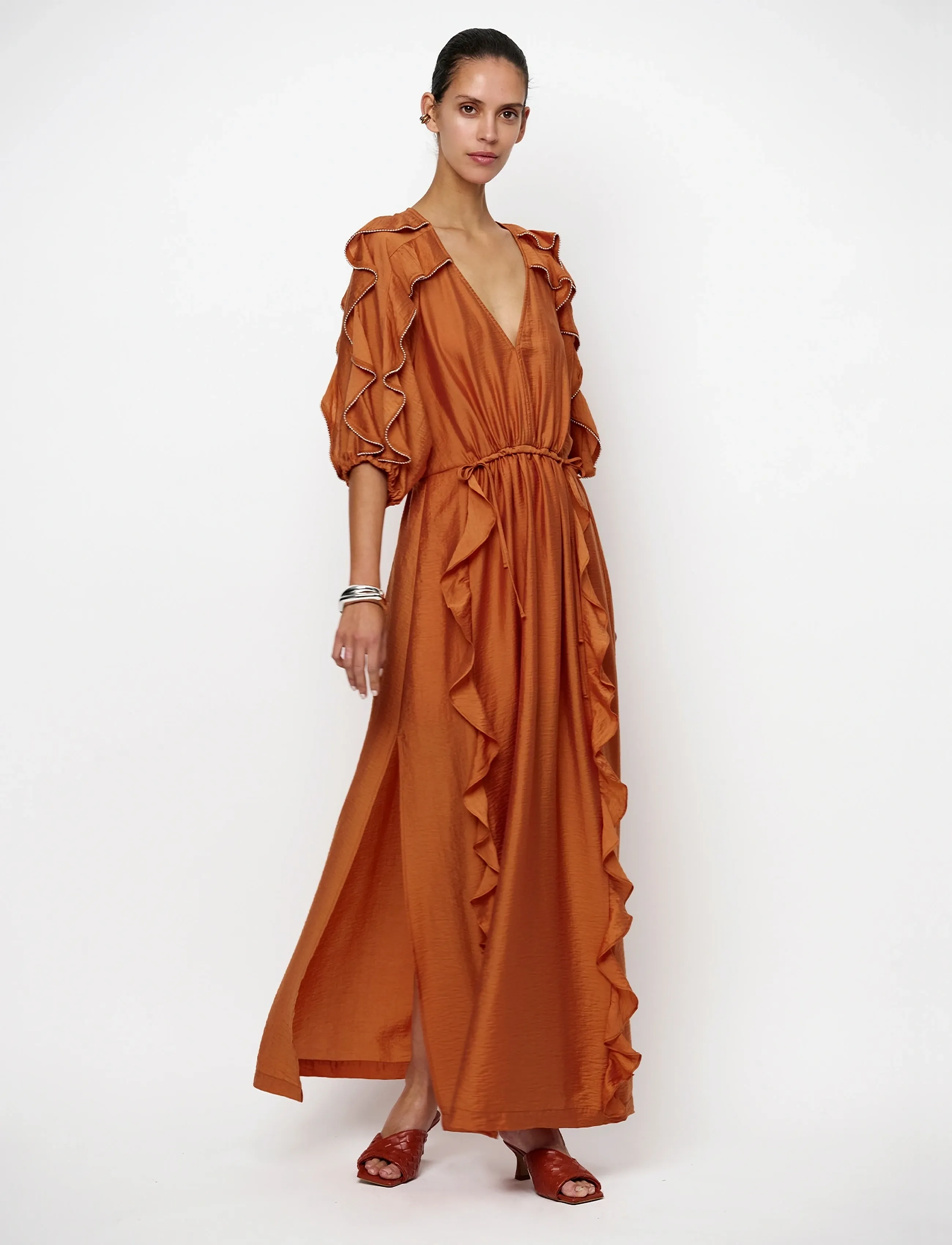 Dante6 Dante6-Anzur embellished maxi dress - Kleidung - SUNSET ORANGE / orange