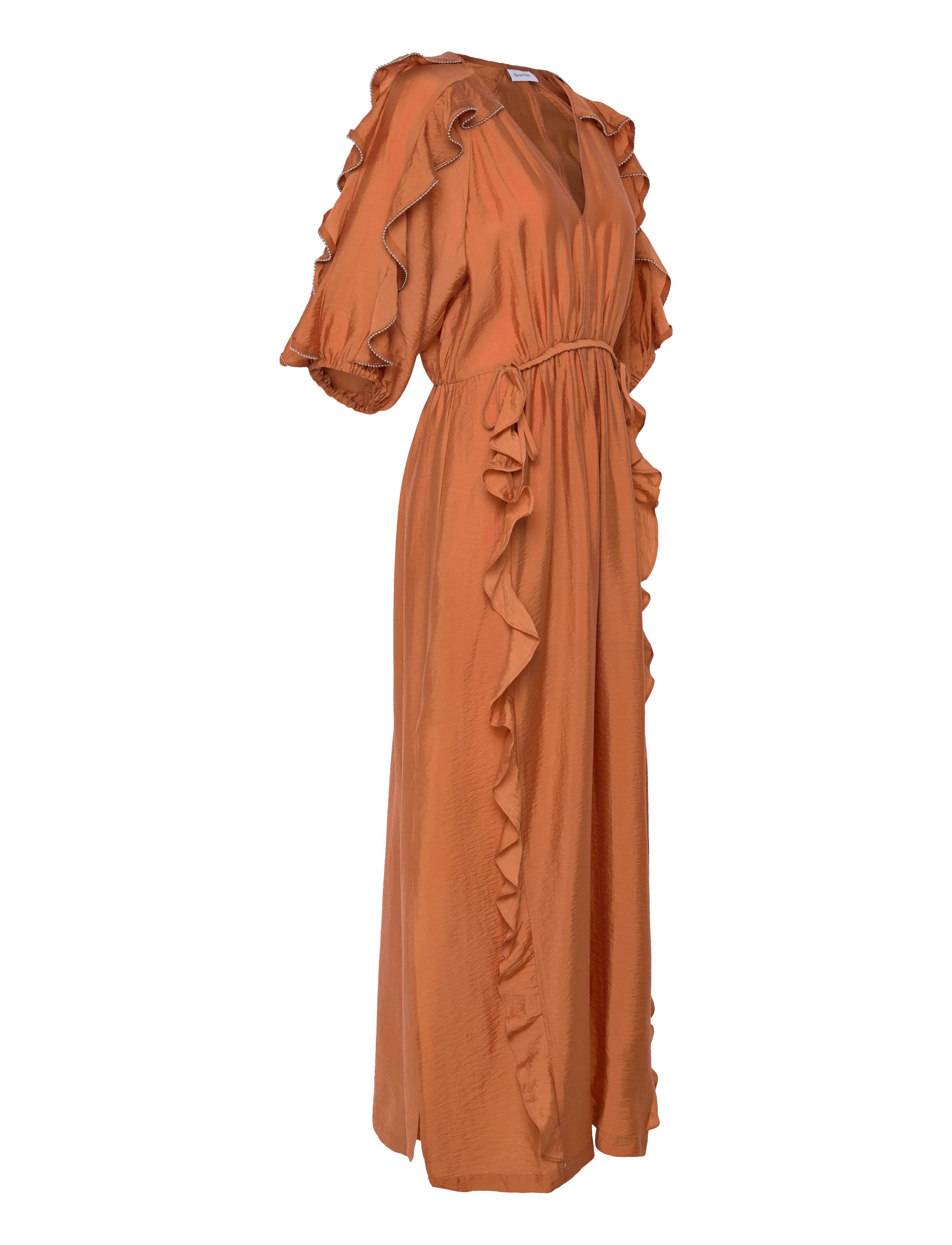 Dante6 - Dante6-Anzur embellished maxi dress - maxi kjoler - sunset orange - 4