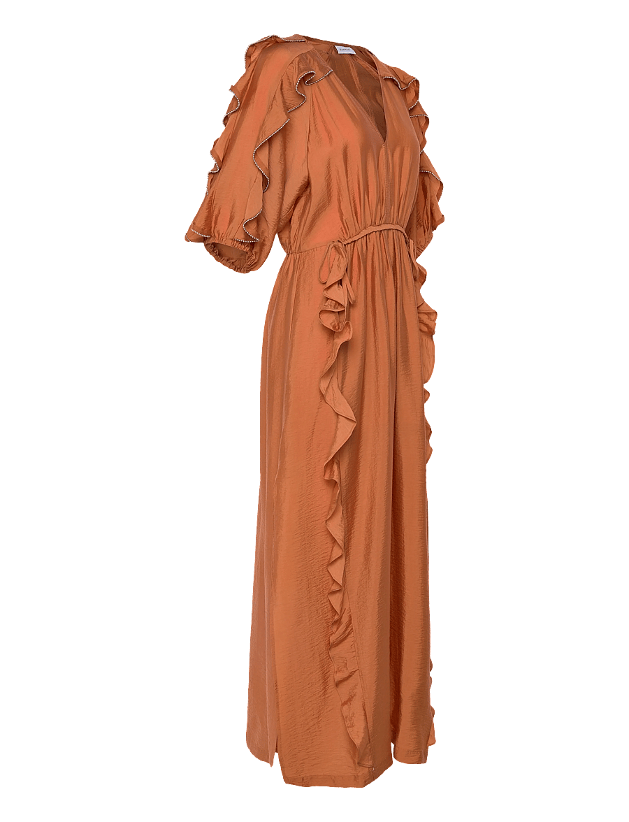 Dante6 - Dante6-Anzur embellished maxi dress - maxi kjoler - sunset orange - 4
