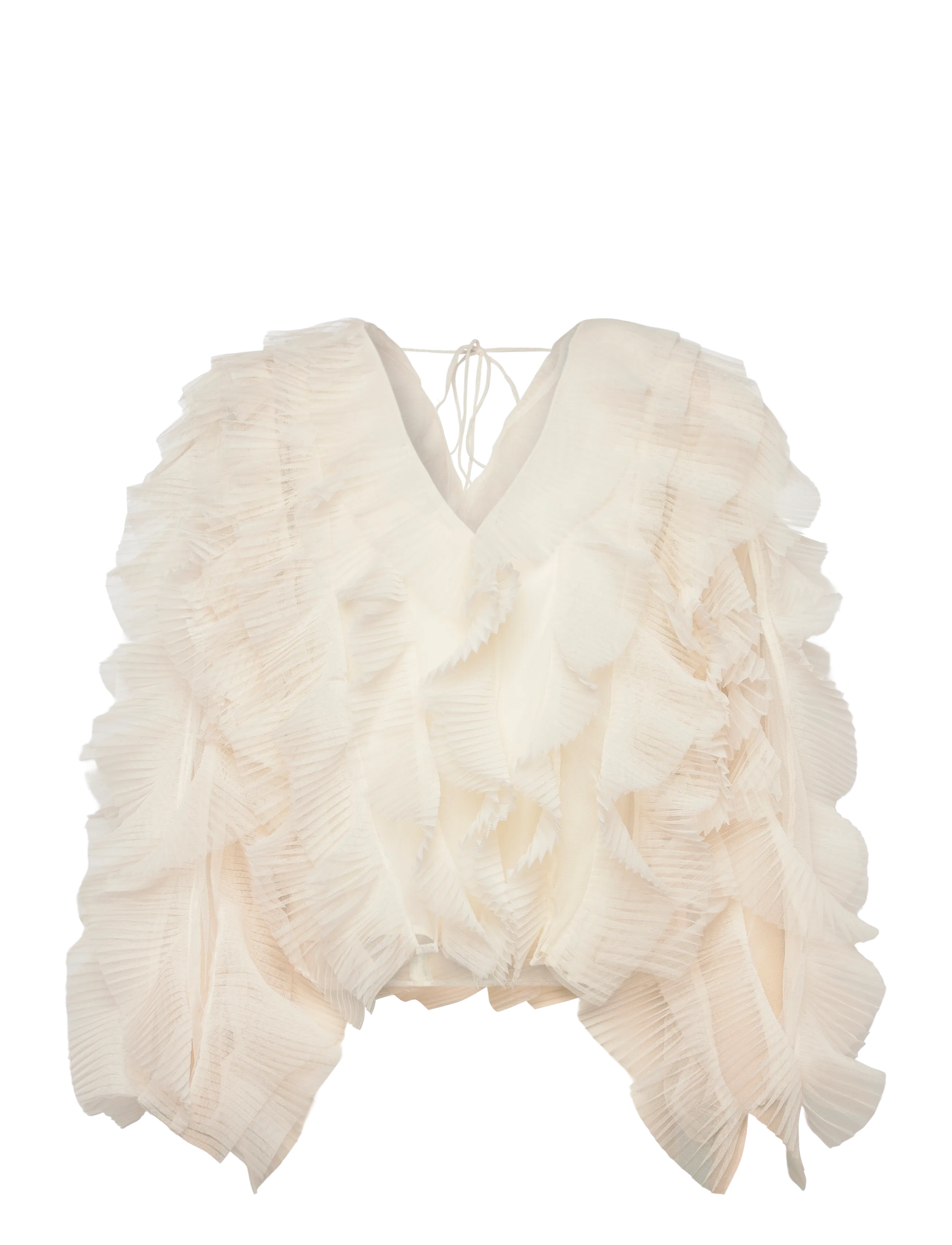 Dante6 Dante6-Phora tulle ruffled top - Everyday Style - IVORY / cream