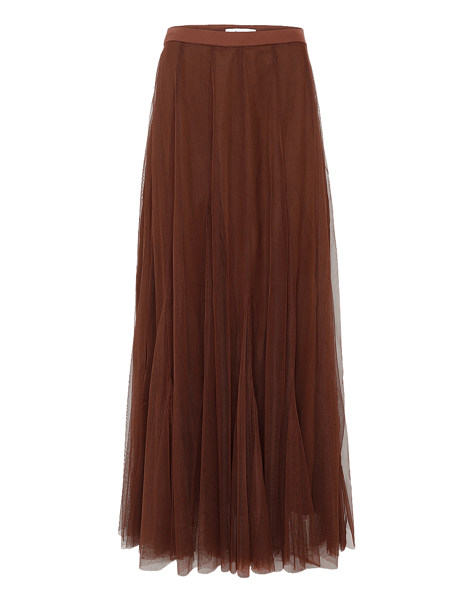 Dante6 - Dante6-Taryn tulle maxi skirt - maxi nederdele - chocolate brown - 1