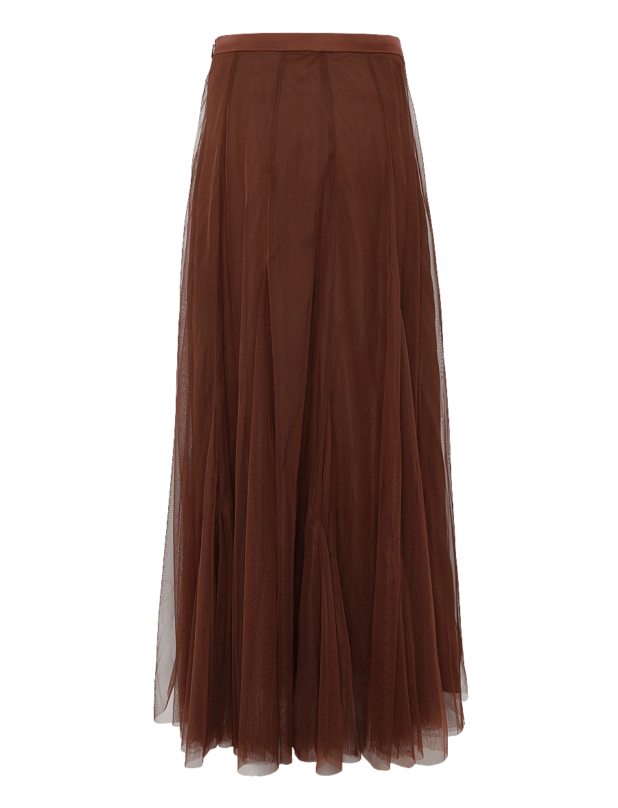 Dante6 - Dante6-Taryn tulle maxi skirt - maxi nederdele - chocolate brown - 2