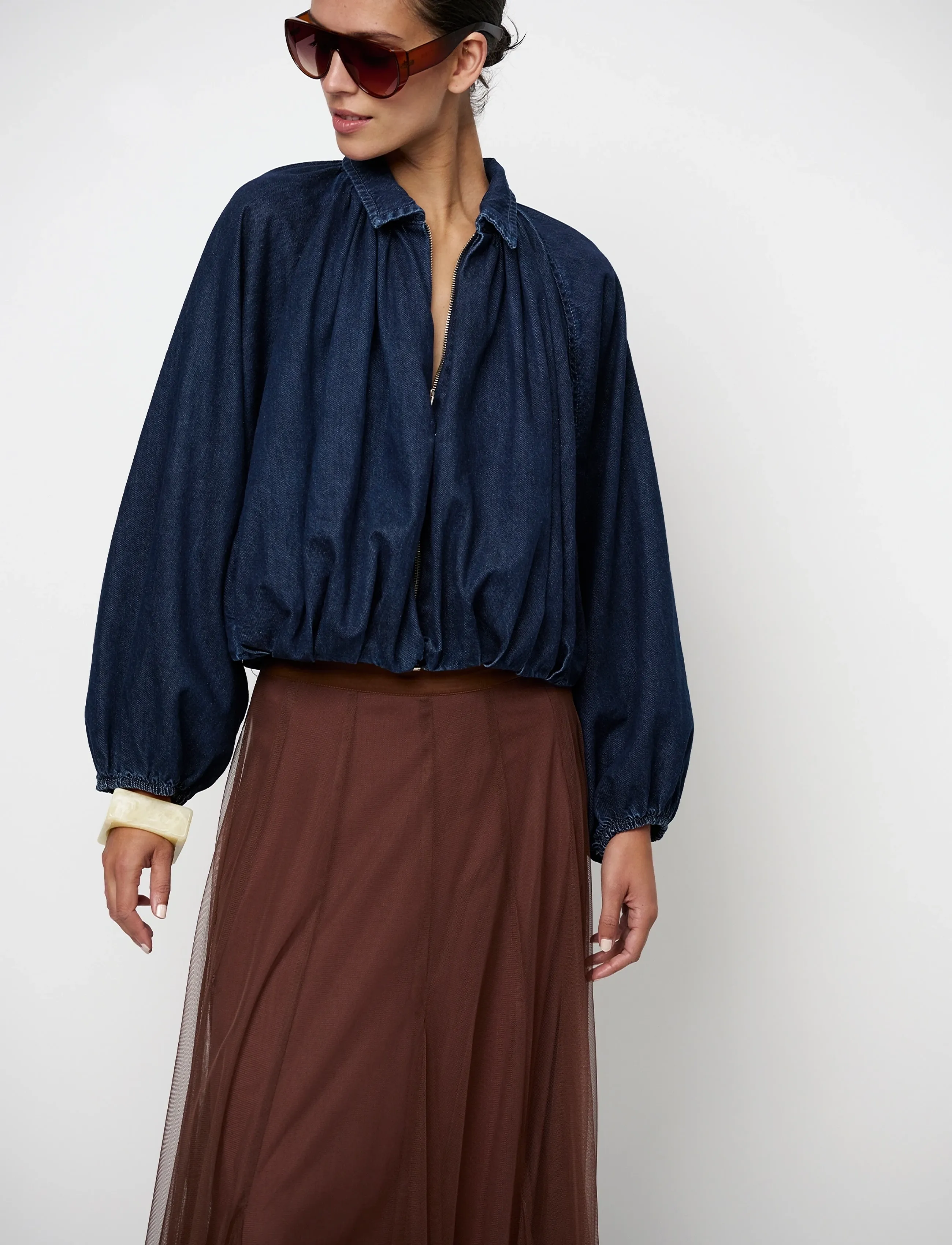 Dante6 - Dante6-Taryn tulle maxi skirt - maxi nederdele - chocolate brown - 5