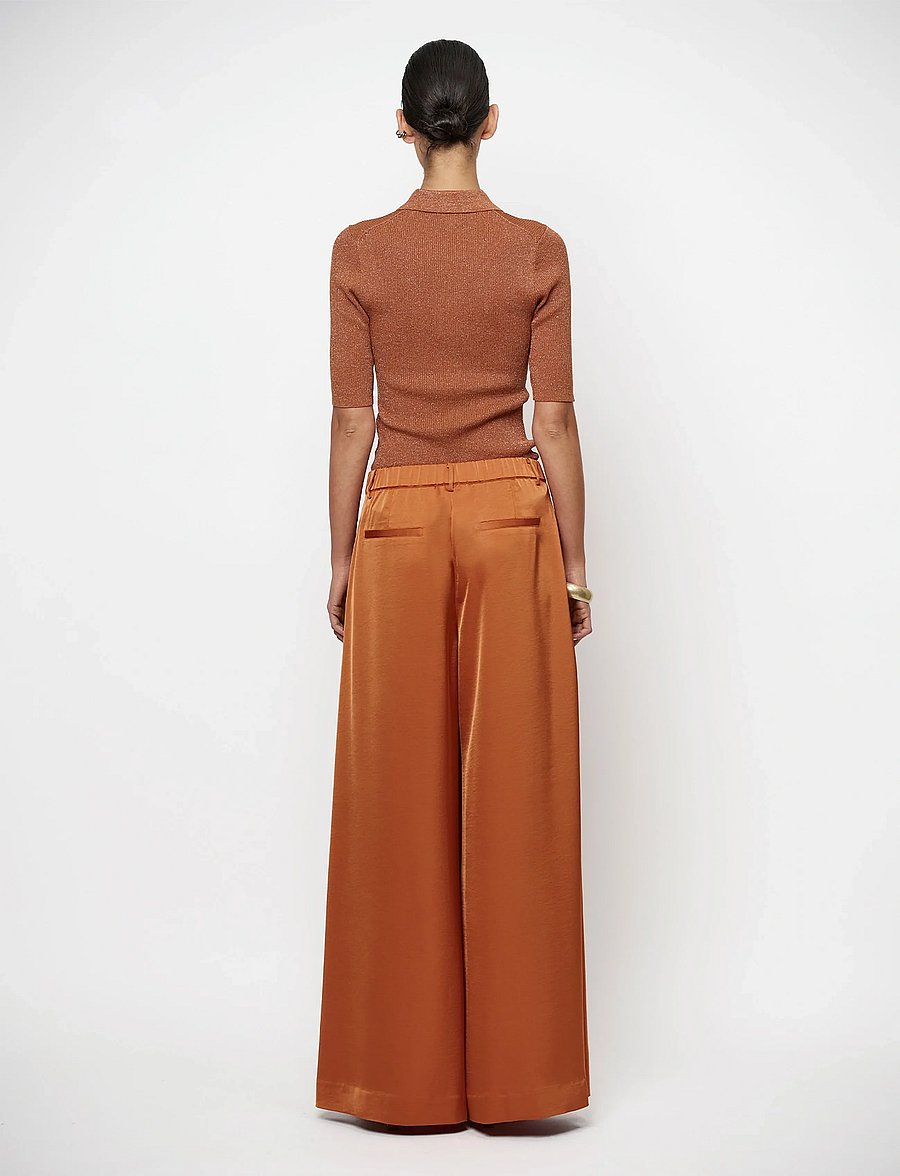 Dante6 - Dante6-Fayza metallic knitted polo - poloer - amber glow - 4