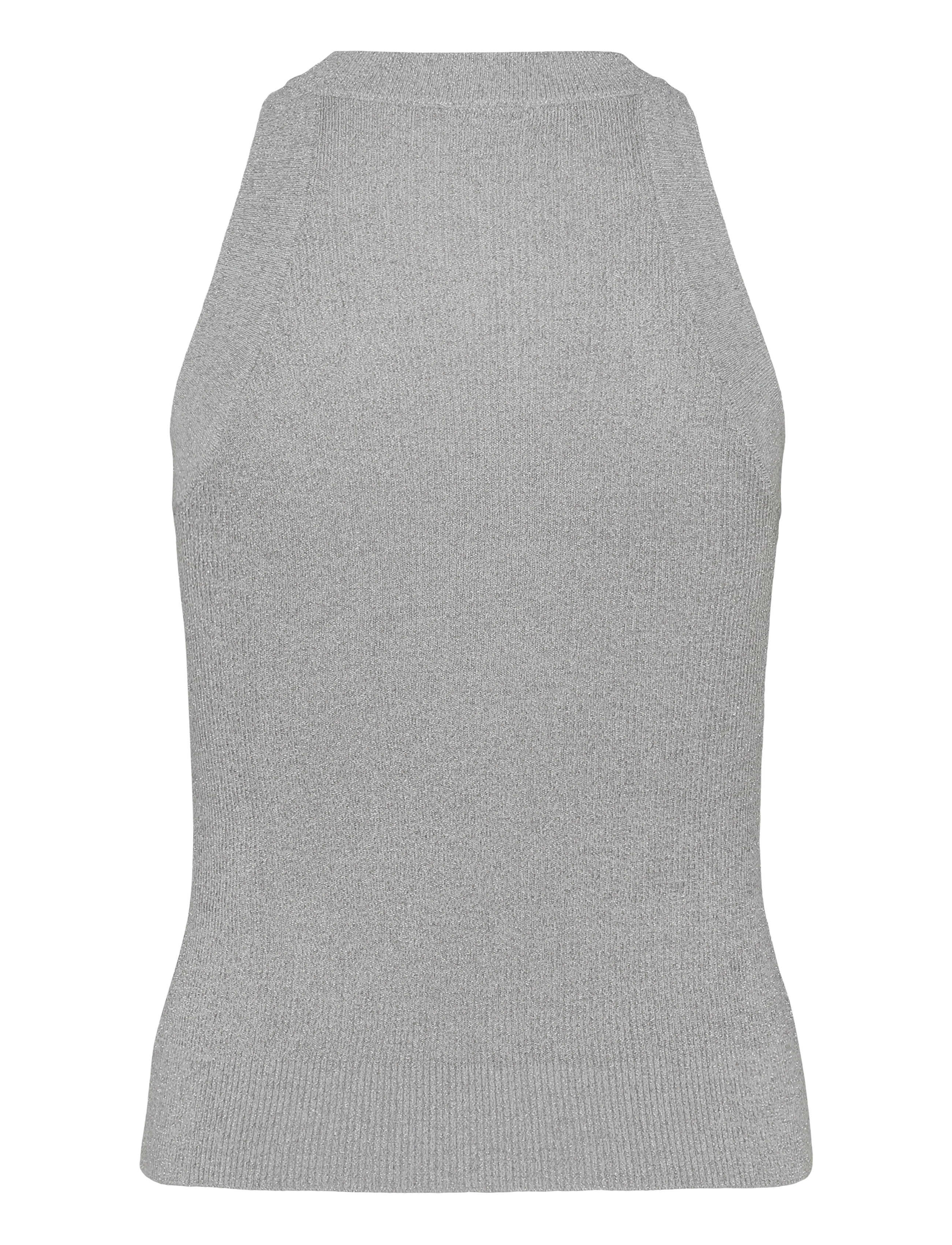 Dante6 - Dante6-Noki metallic knitted tanktop - Ärmellose tops - silver - 2