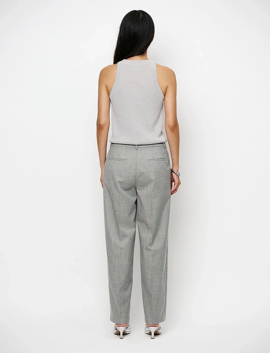 Dante6 - Dante6-Noki metallic knitted tanktop - Ärmellose tops - silver - 4