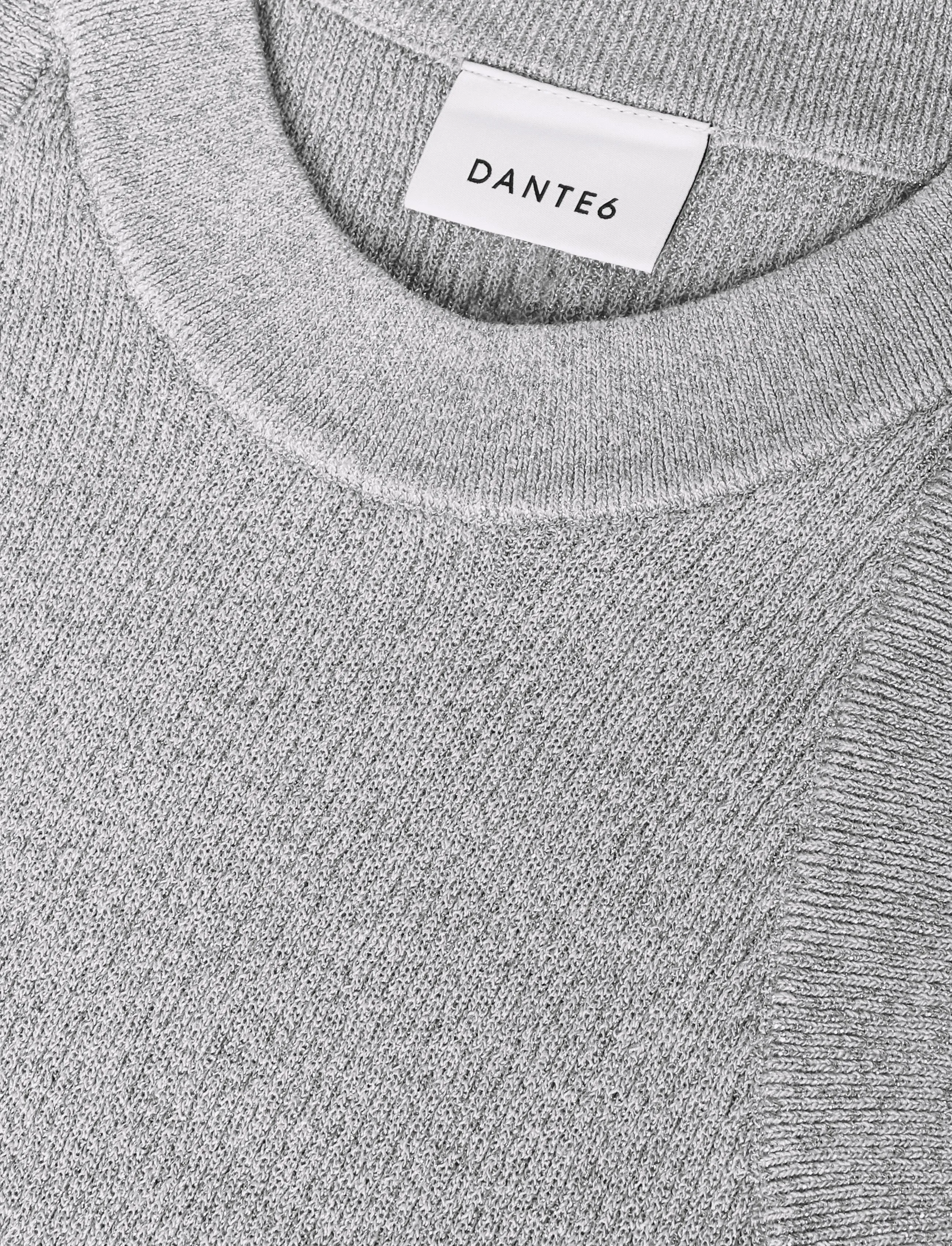Dante6 - Dante6-Noki metallic knitted tanktop - Ärmellose tops - silver - 5