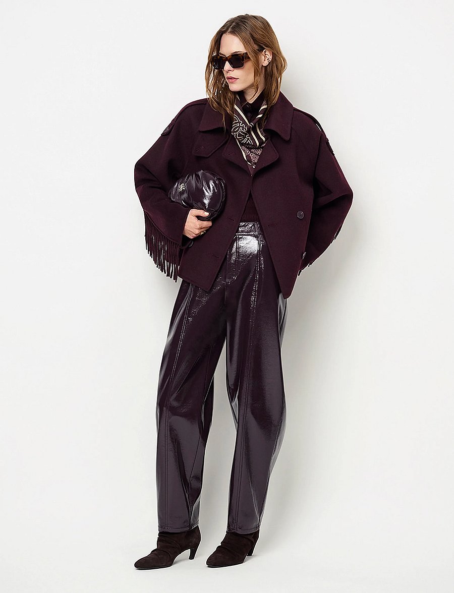 Dante6 - Dante6-Haven fringe coat - winterjacken - dark plum - 0