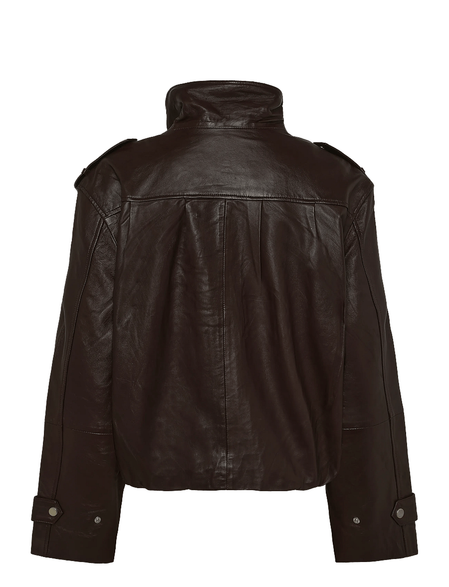 Dante6 - Dante6-Kleo cropped leather jacket - bomberjacken - espresso brown - 2