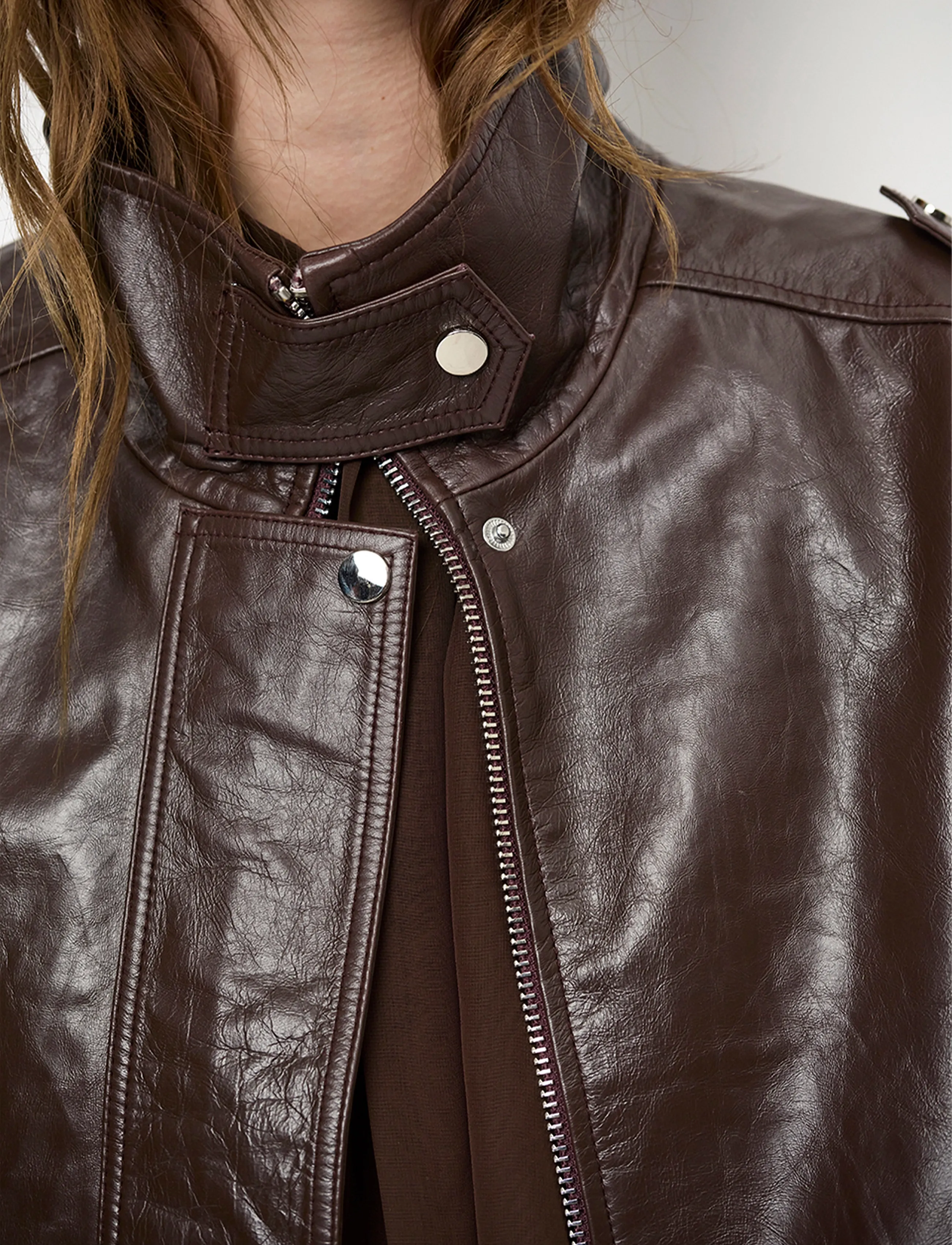 Dante6 Dante6-Kleo Cropped Leather Jacket skinnjackor dam – bild 5