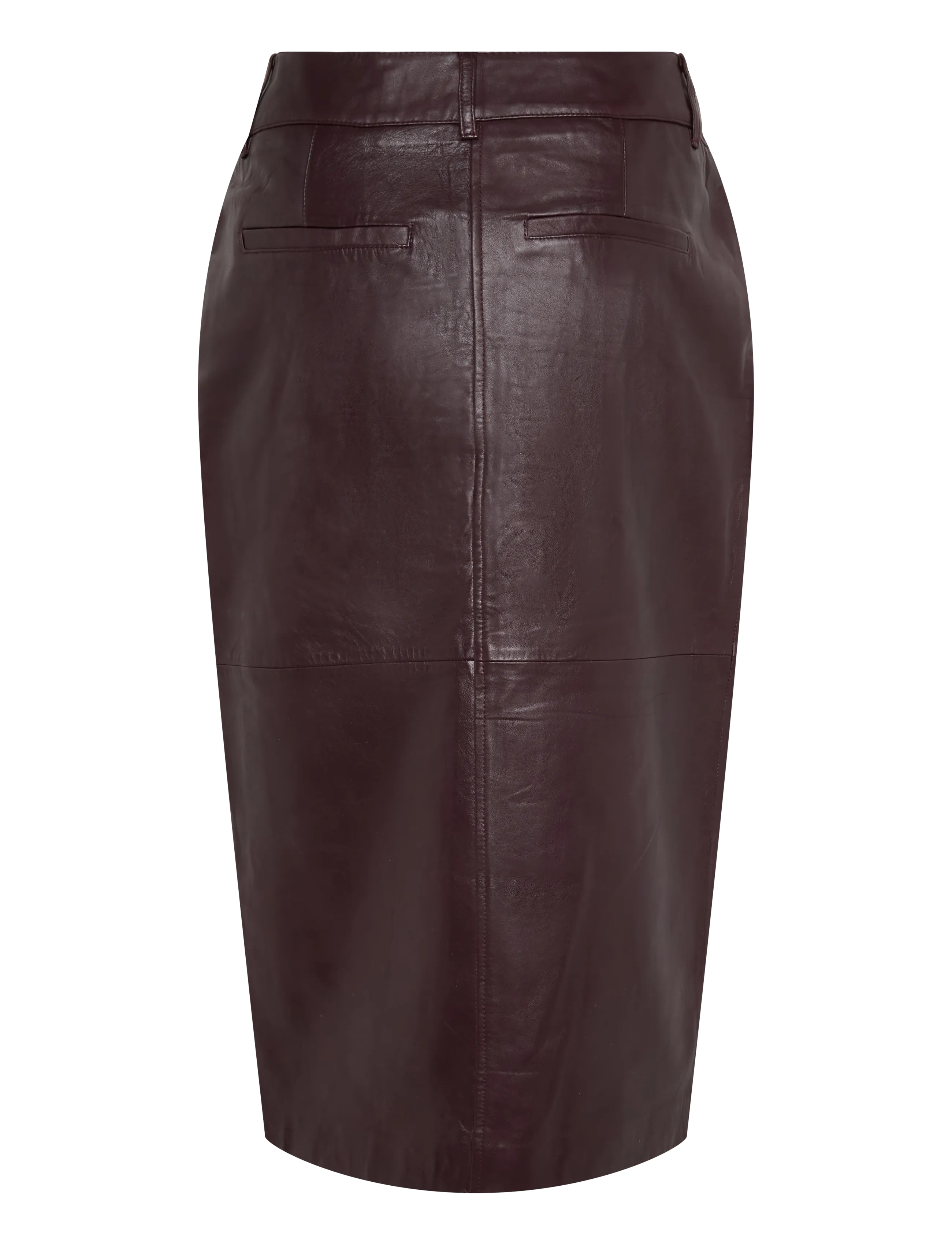 Dante6 - Dante6-Lennie leather pencil skirt - lædernederdele - dark plum - 2