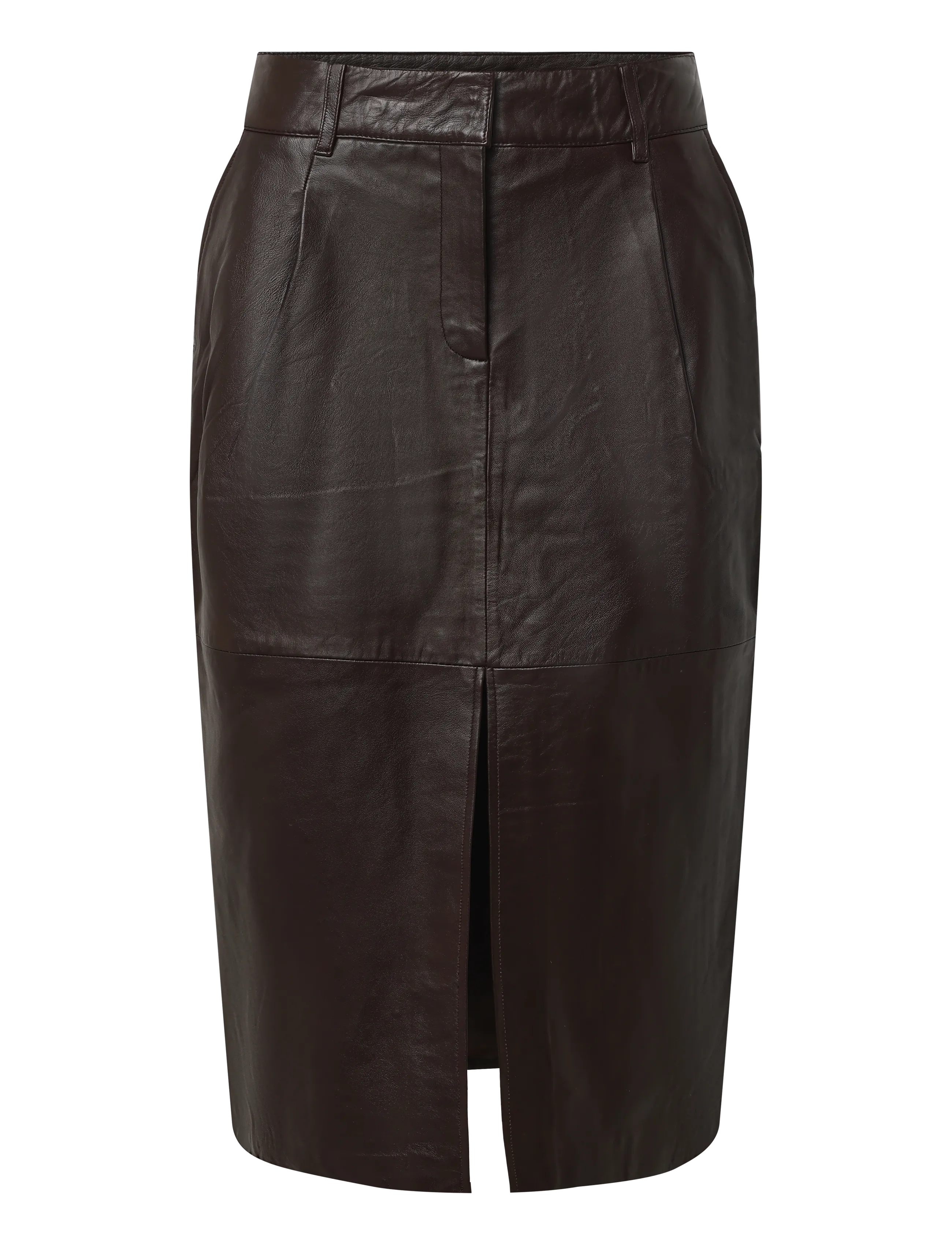 Dante6 Dante6-Lennie leather pencil skirt - Transitional Layering - ESPRESSO BROWN / brown