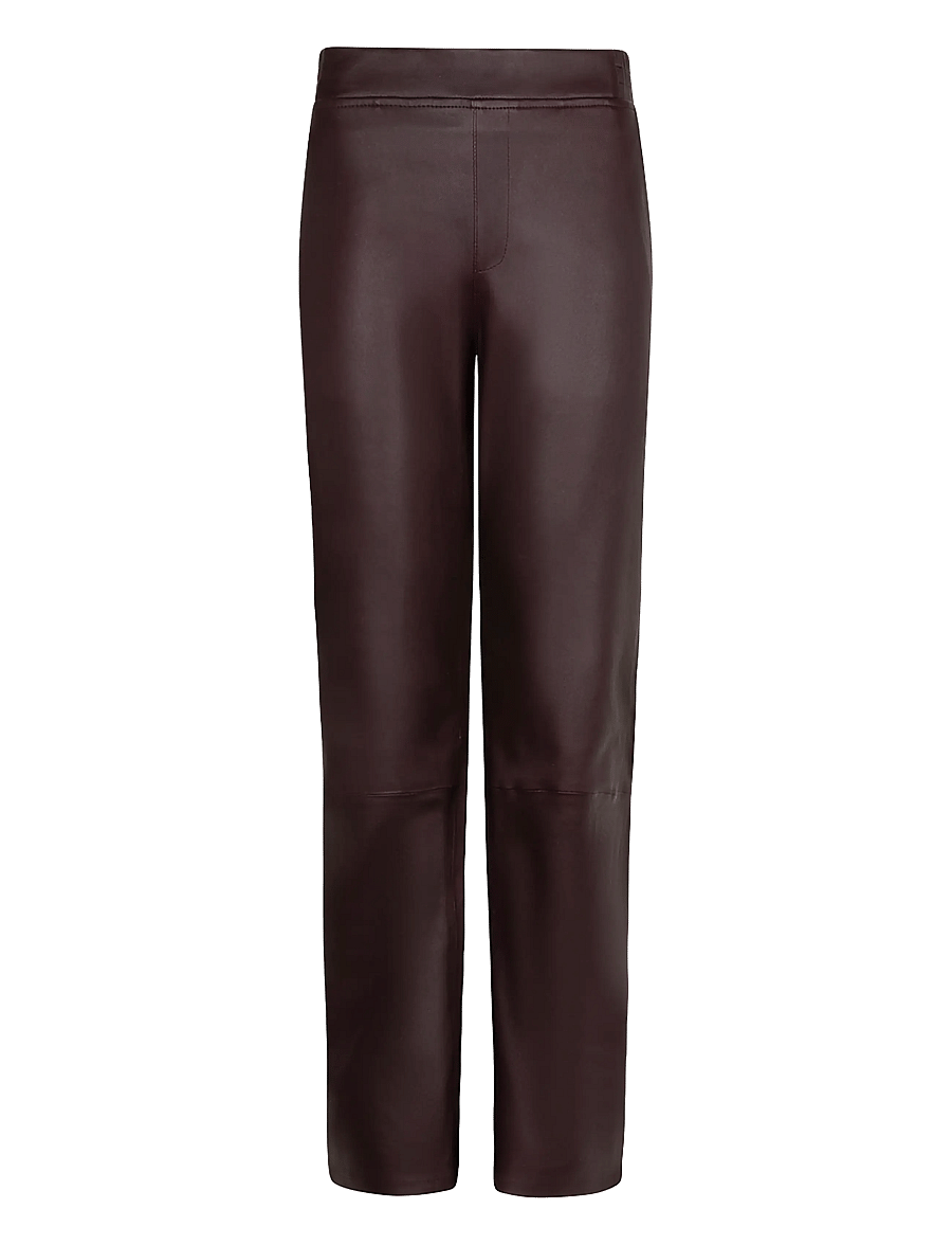 Dante6 - Dante6-Lova straight stretch leather pants - dark plum - 1