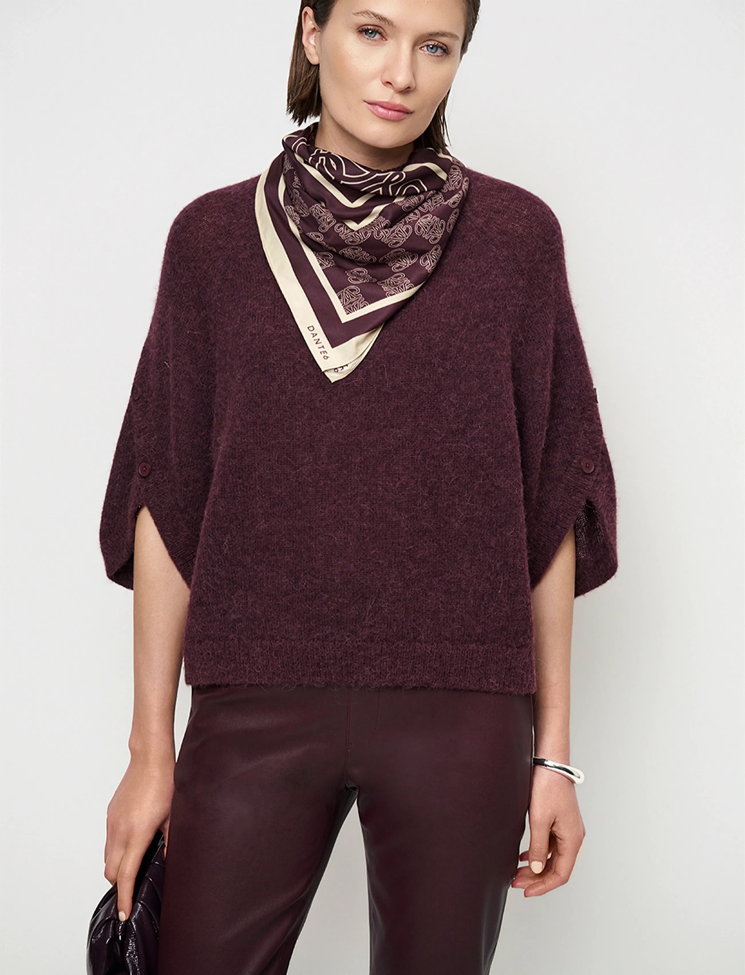Dante6 - Dante6-Lova straight stretch leather pants - dark plum - 3