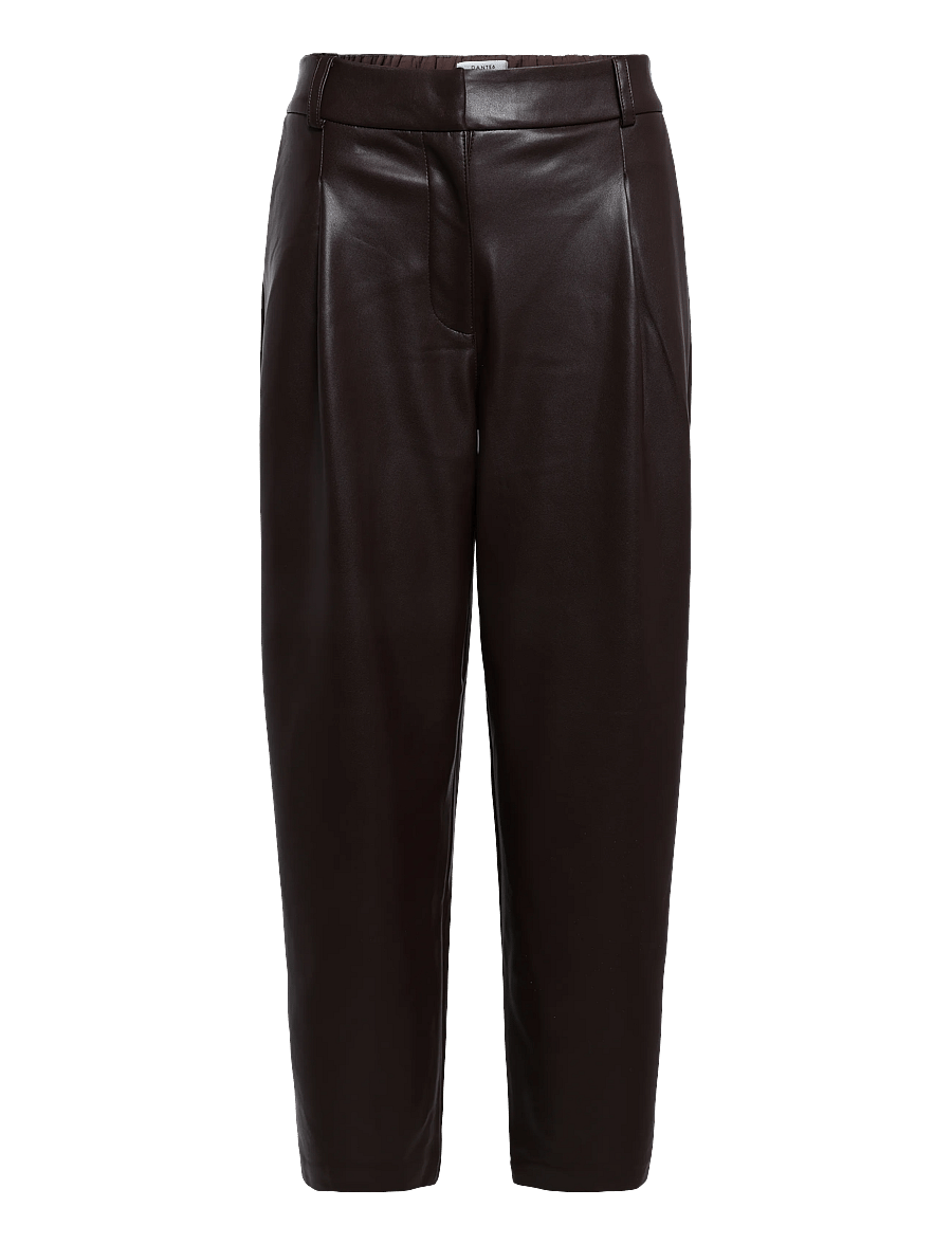 Dante6 - Dante6-Minora faux leather barrel pants - hosen mit geradem bein - espresso brown - 1