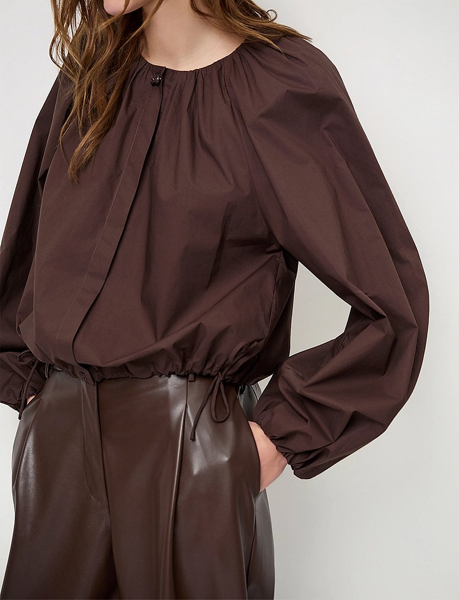 Dante6 - Dante6-Minora faux leather barrel pants - hosen mit geradem bein - espresso brown - 4