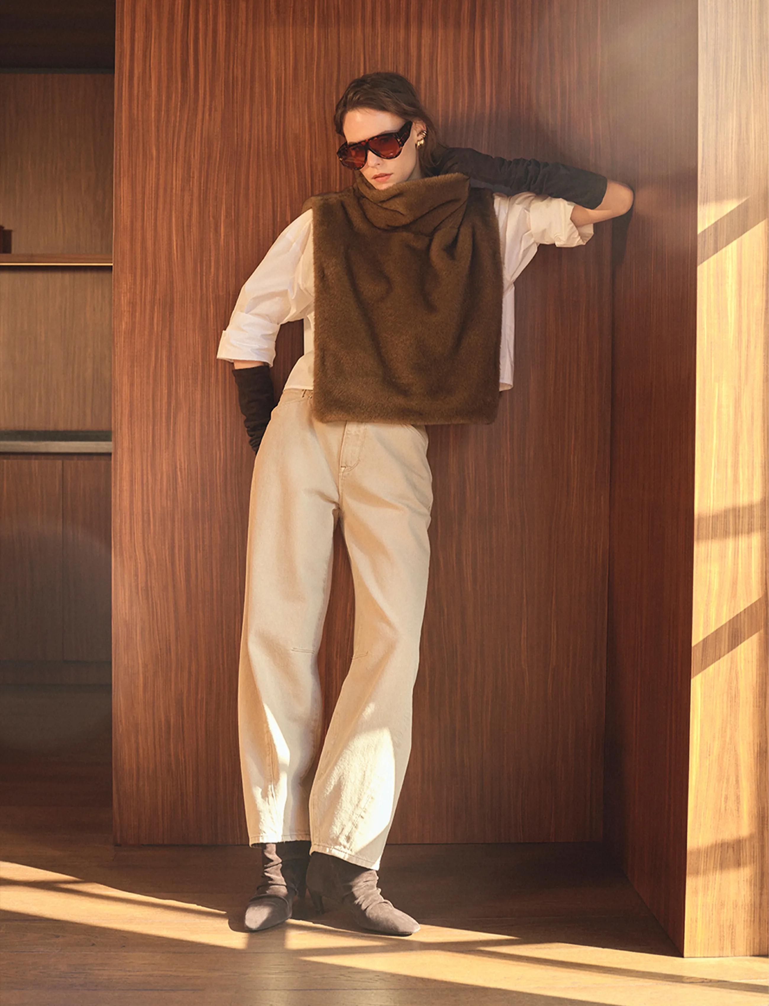 Dante6 - Dante6-Brave barrel leg jeans - barrel jeans - warm greige - 5