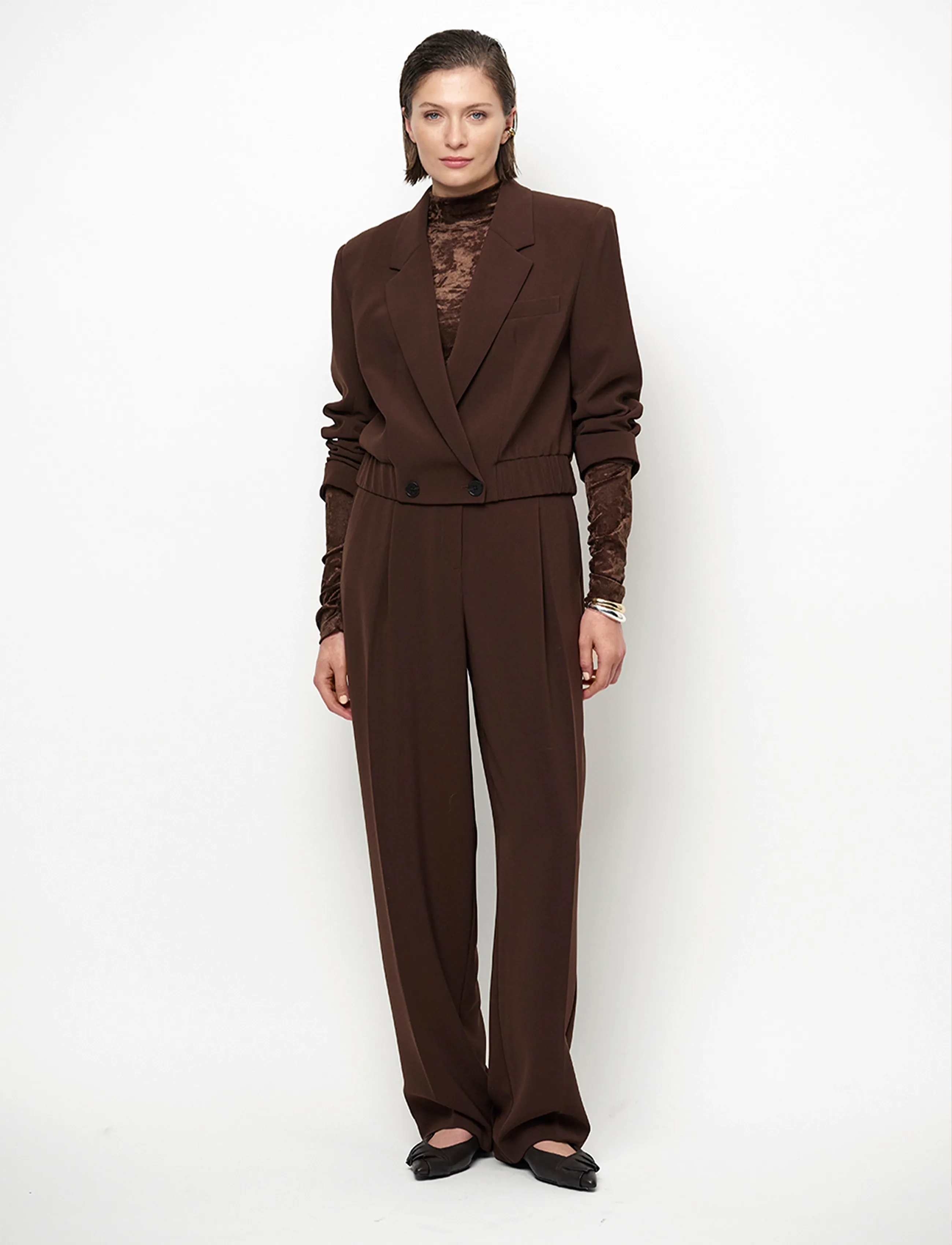 Dante6 -Chad Pleated Pants, 42, Trousers, Braun - Suitpants, Frauen