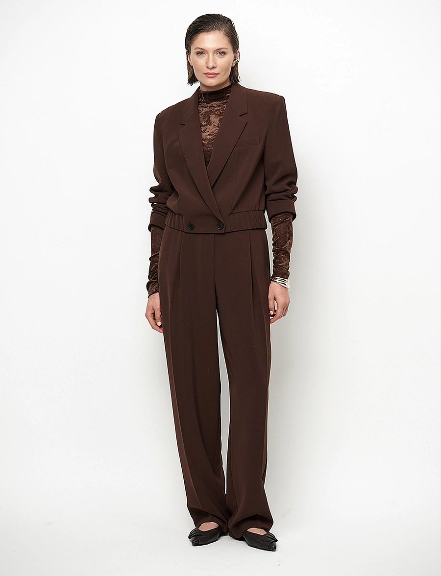 Dante6 - Dante6-Chad pleated pants - pidulikud püksid - espresso brown - 0