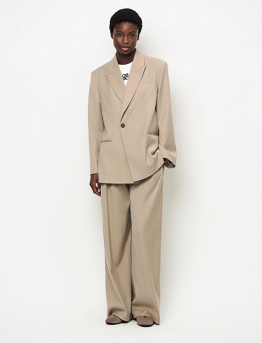 Dante6 - Dante6-Bolton wrap blazer - oversize kavajer - warm greige - 0