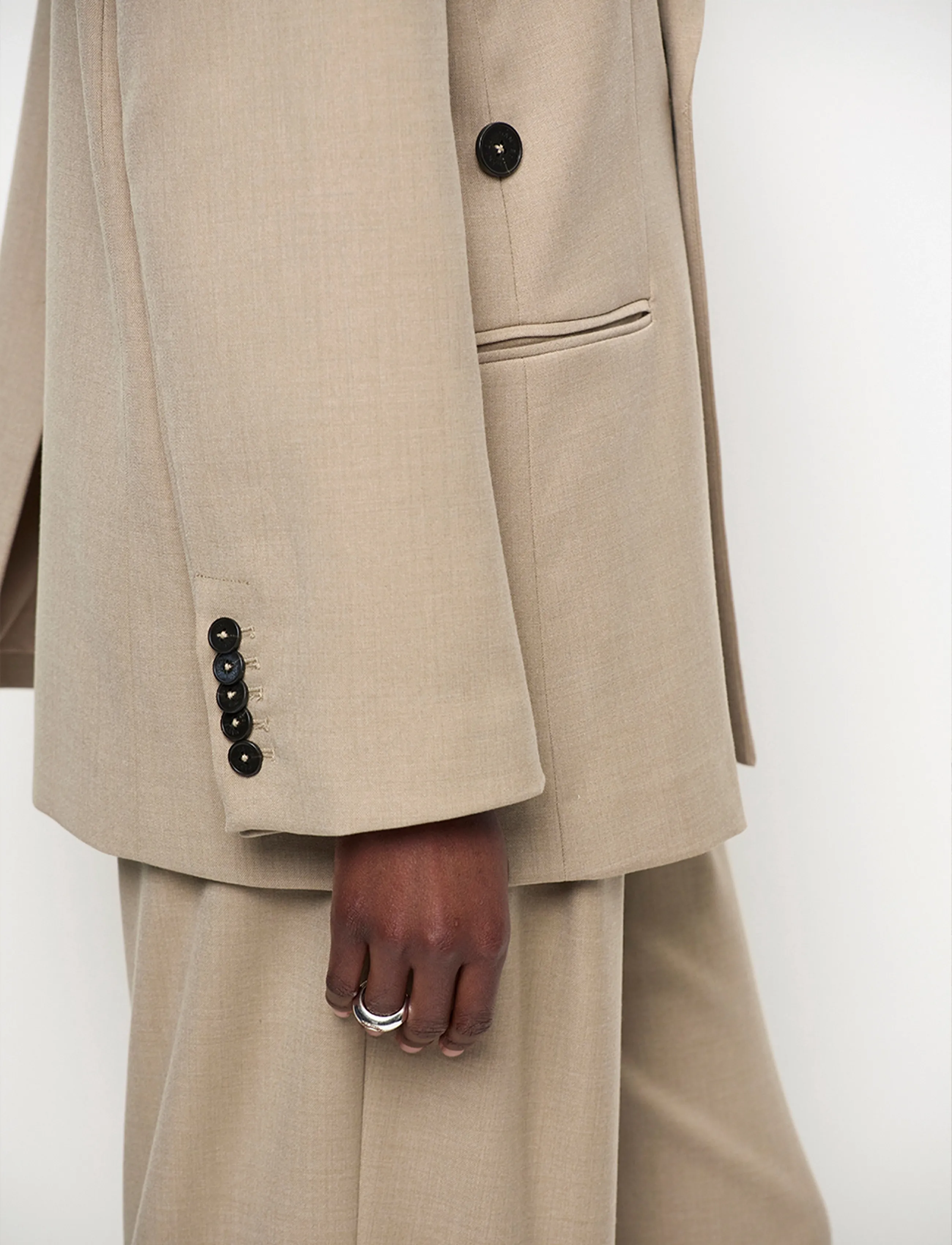 Dante6 - Dante6-Bolton wrap blazer - oversize kavajer - warm greige - 4