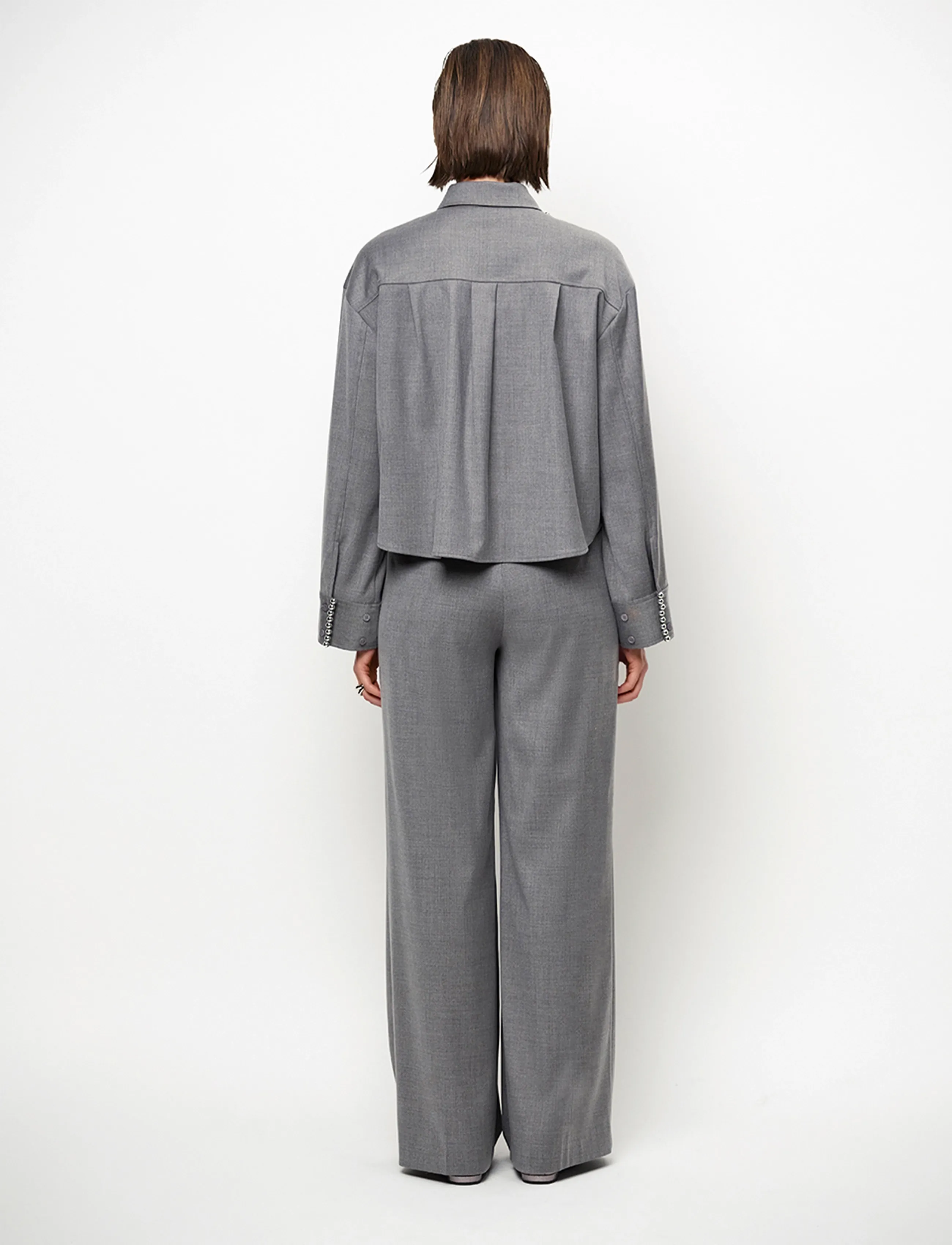 Dante6 - Dante6-Courtney embellished shirt - langärmlige hemden - granite grey mÉlange - 3