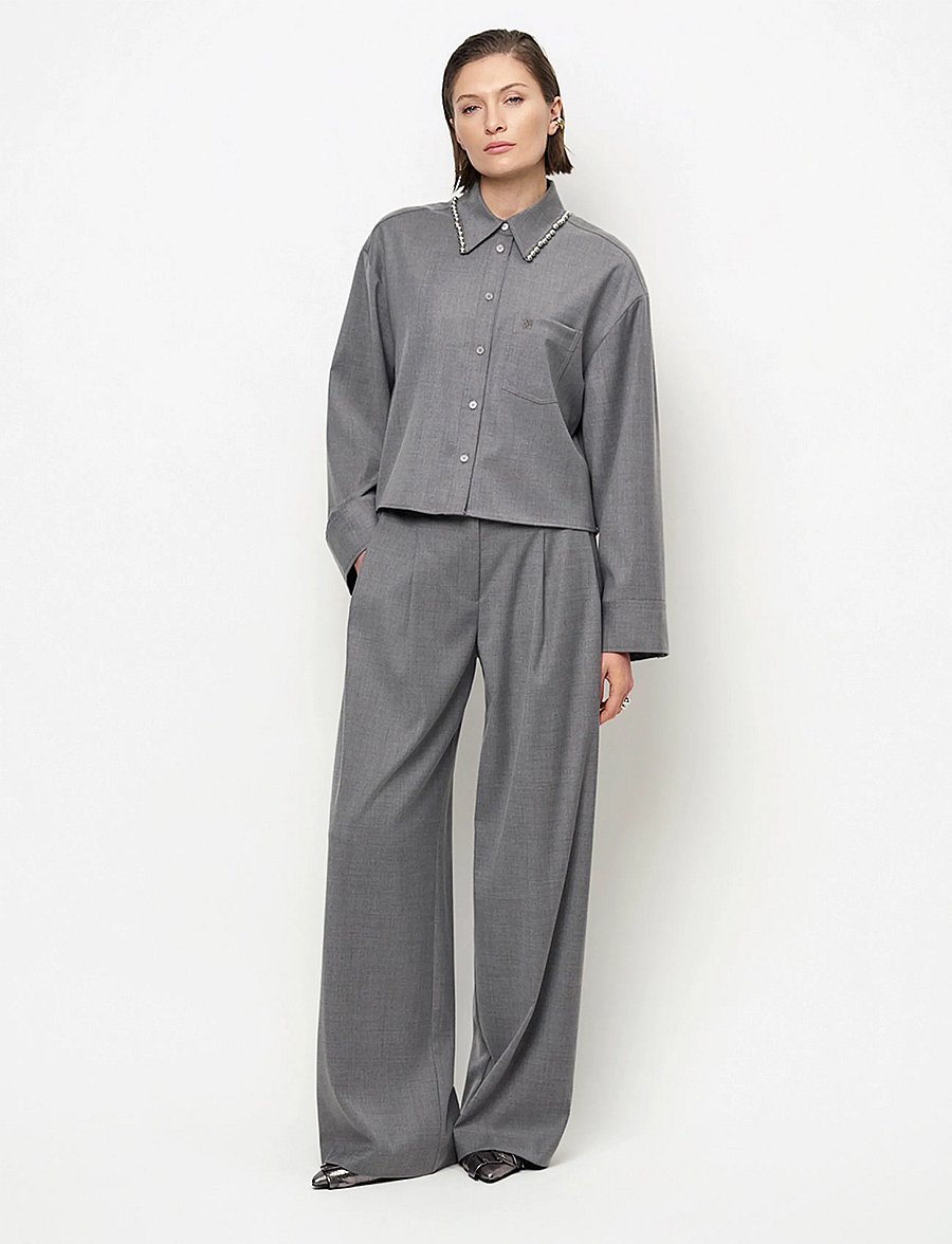 Dante6 - Dante6-Biaxa pleated pants - kostymbyxor - granite grey mÉlange - 0