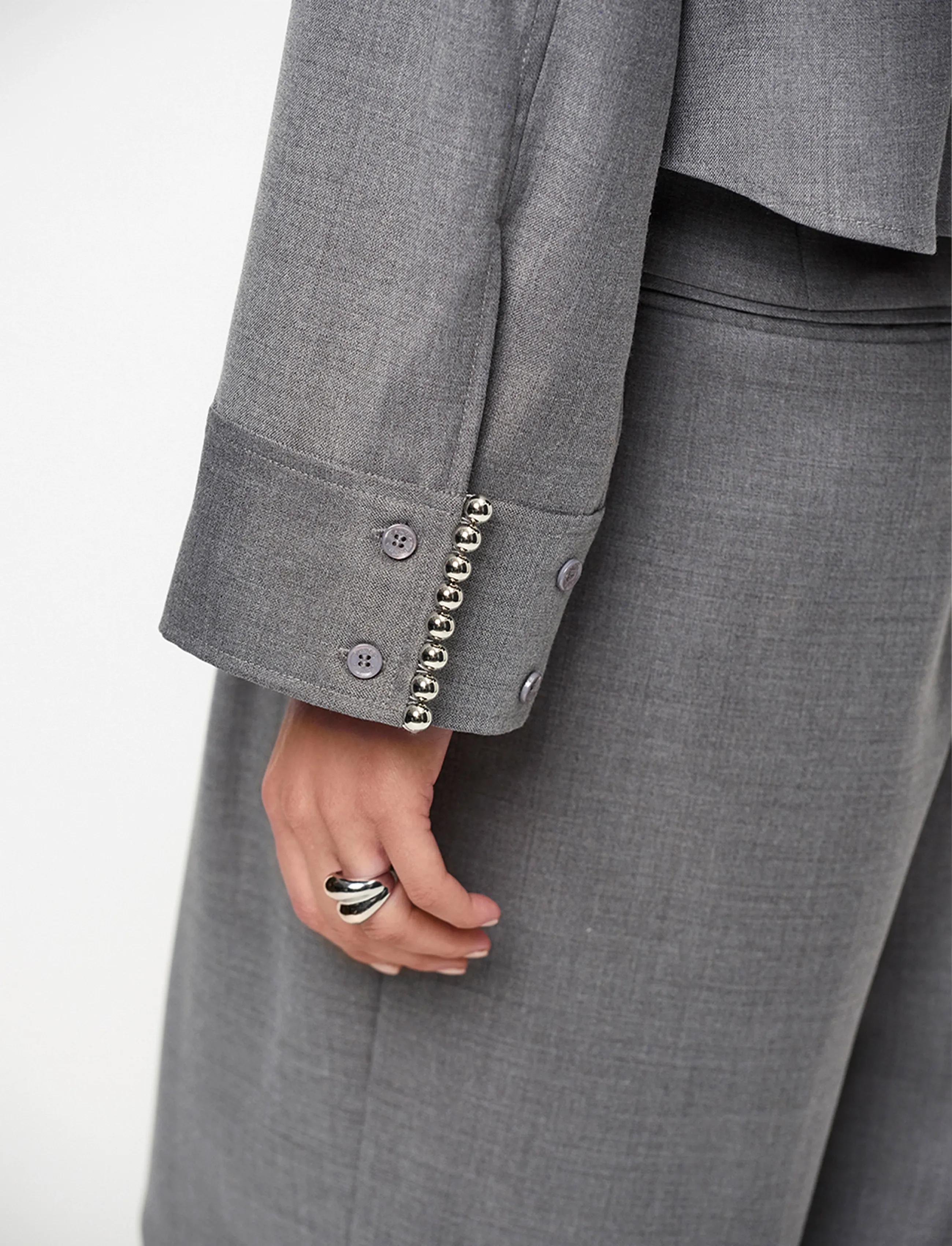 Dante6 - Dante6-Biaxa pleated pants - kostymbyxor - granite grey mÉlange - 4