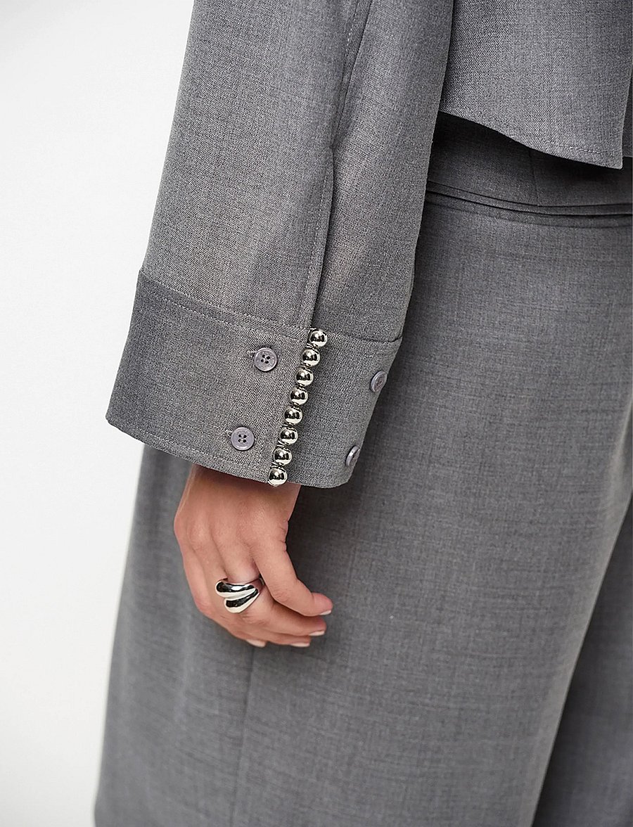 Dante6 - Dante6-Biaxa pleated pants - kostymbyxor - granite grey mÉlange - 4
