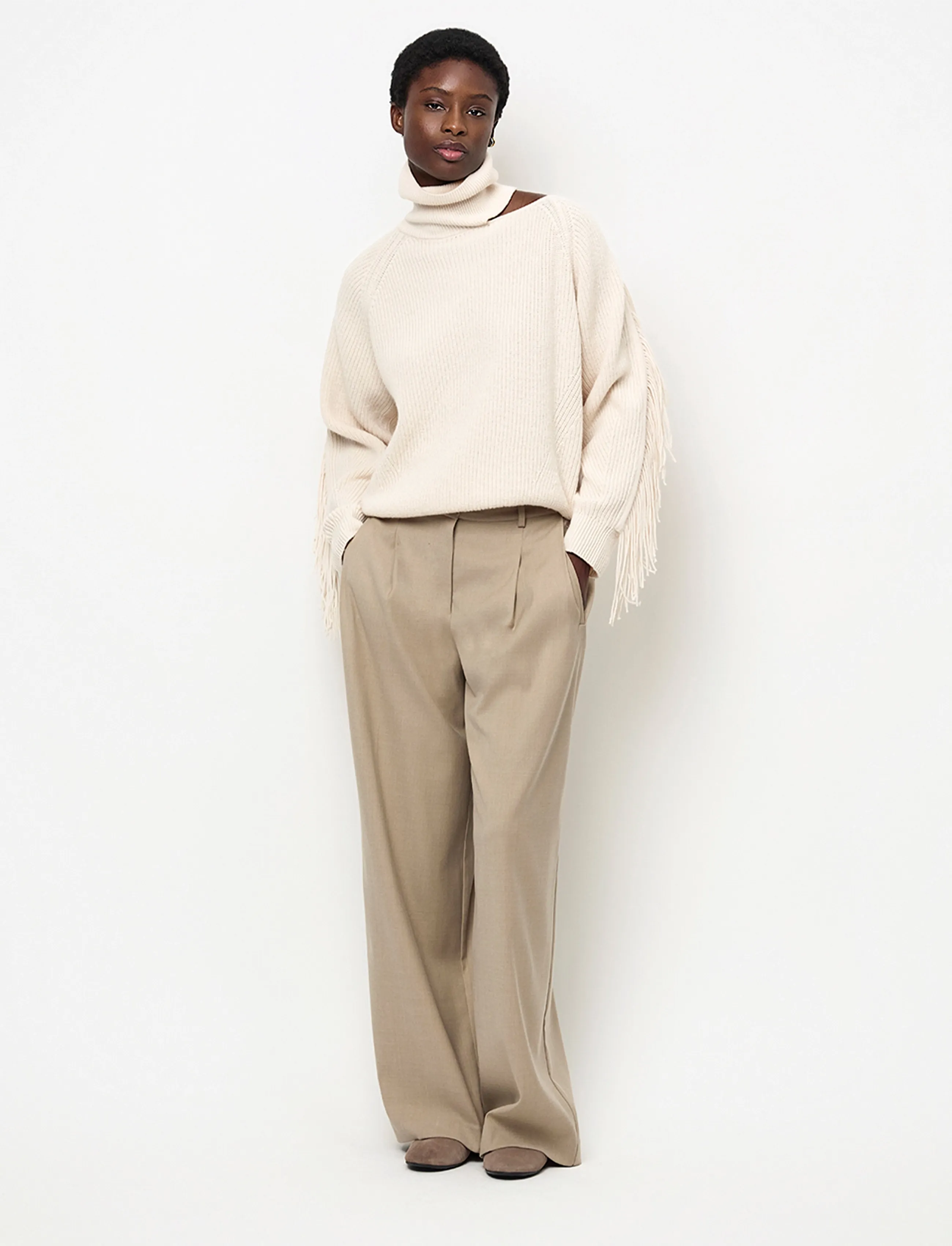 Dante6 Dante6-Biaxa pleated pants - Hosen mit weitem Bein - WARM GREIGE / beige