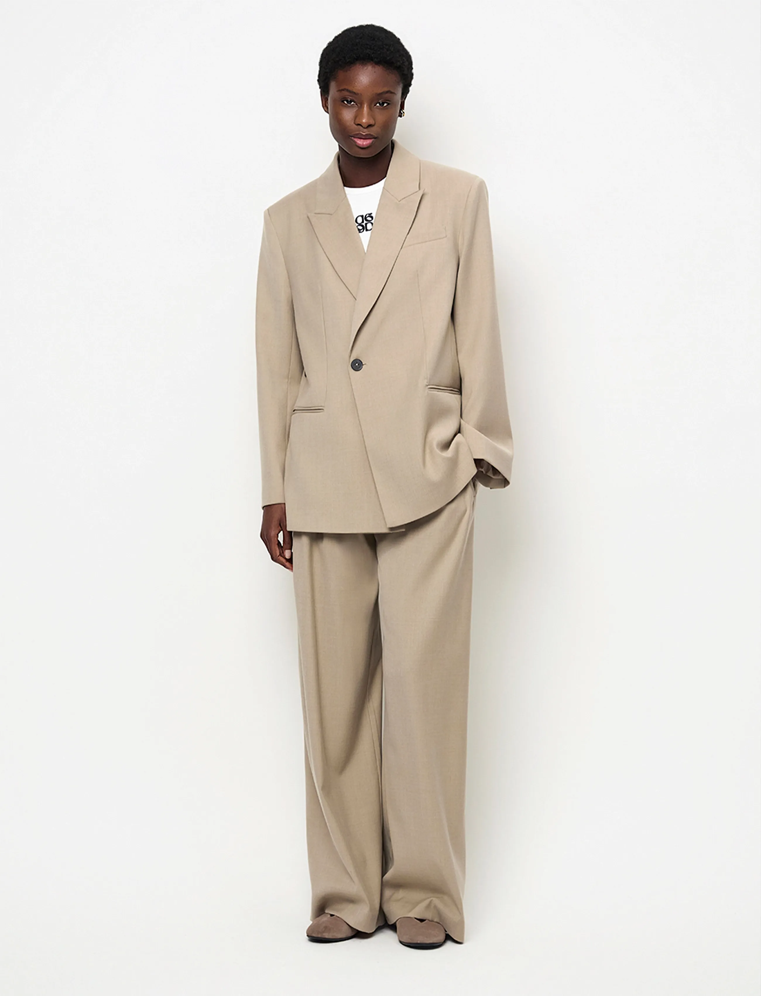 Dante6 - Dante6-Biaxa pleated pants - anzugshosen - warm greige - 5