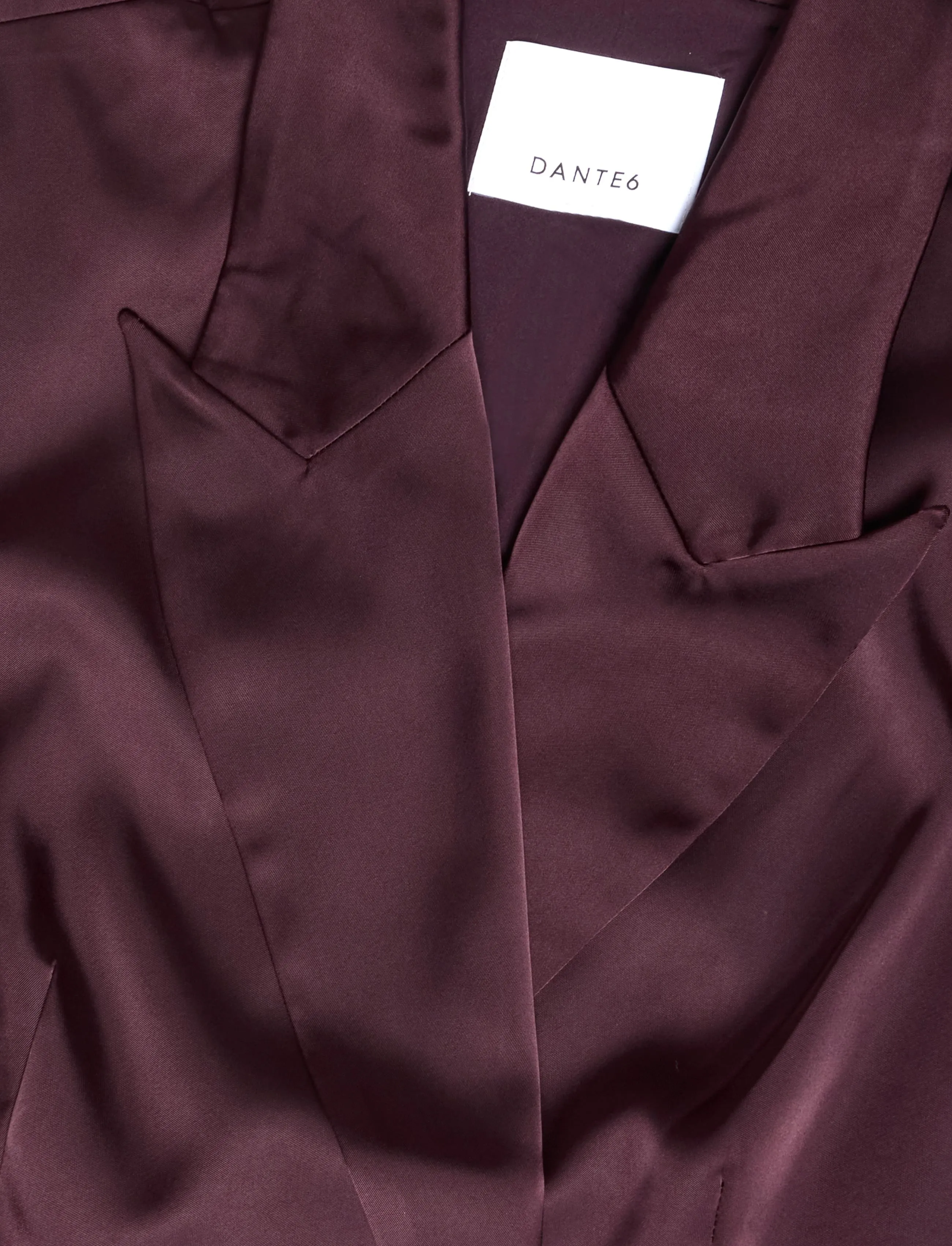 Dante6 - Dante6-Rush tailored bold satin blazer - enkeltradede blazere - dark plum - 5