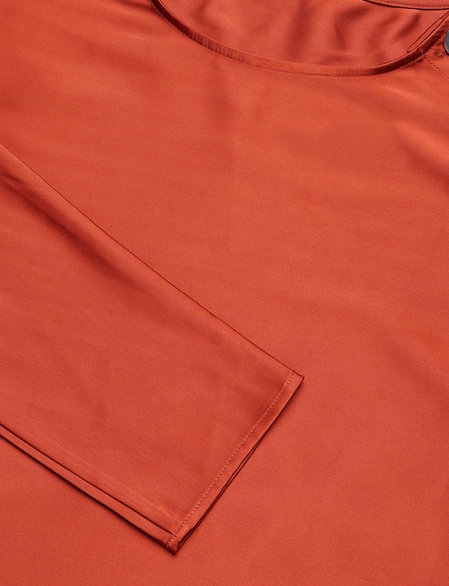 Dante6 - Dante6-Leiva bold satin button detail top - langärmelige blusen - roasted pumpkin - 5